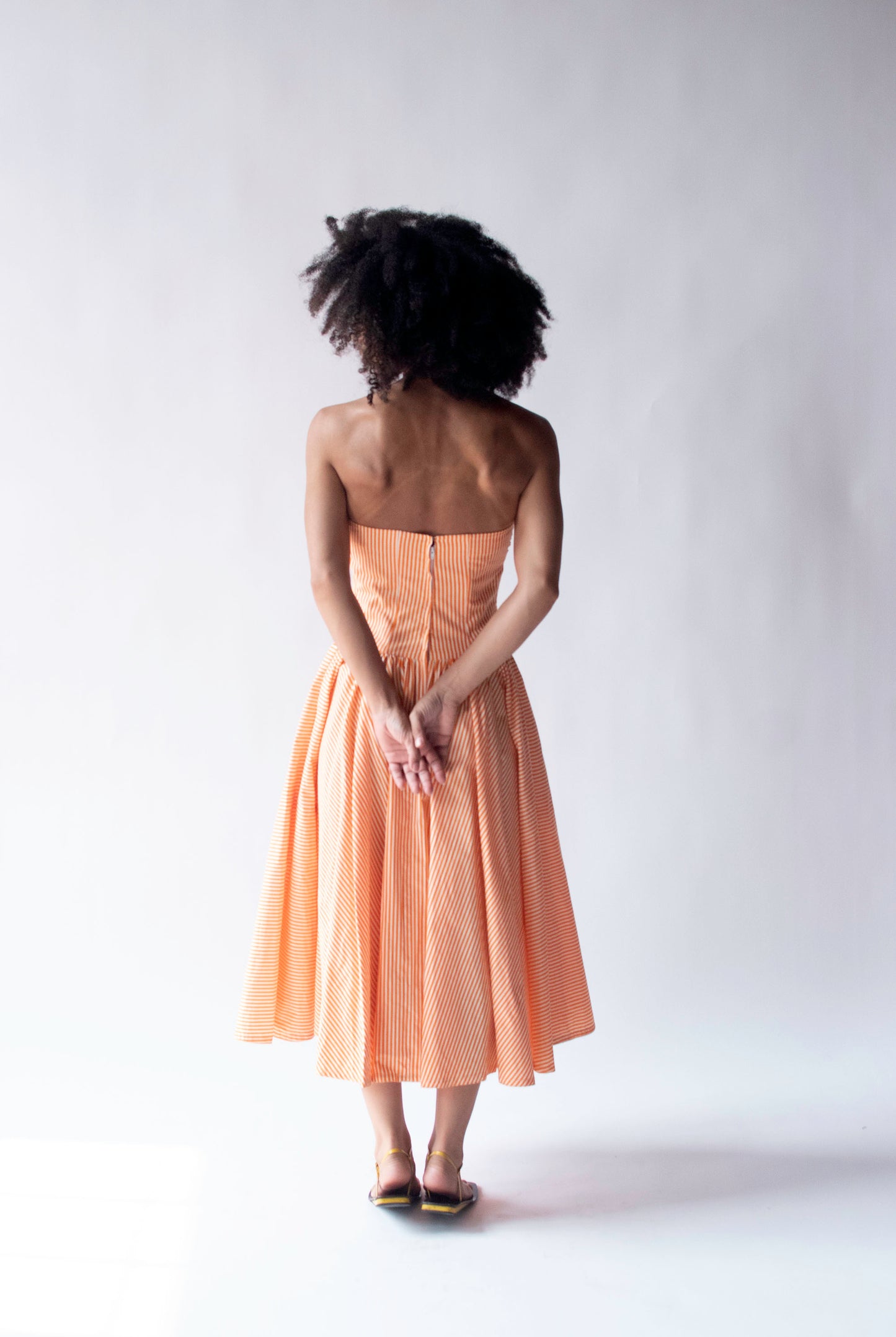 Strapless Striped Sundress | Albert Nipon