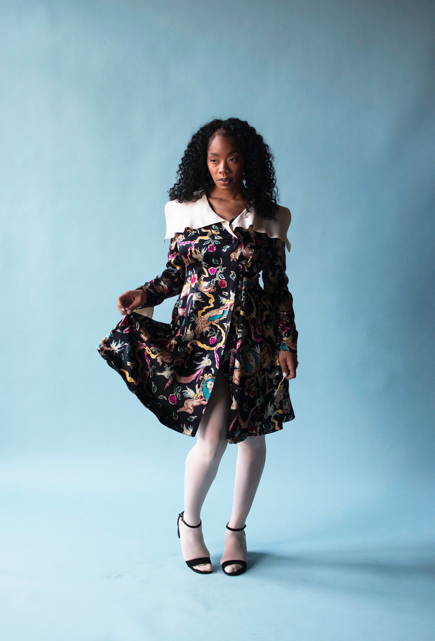 Cherub Print Dress | Christian Laxroix
