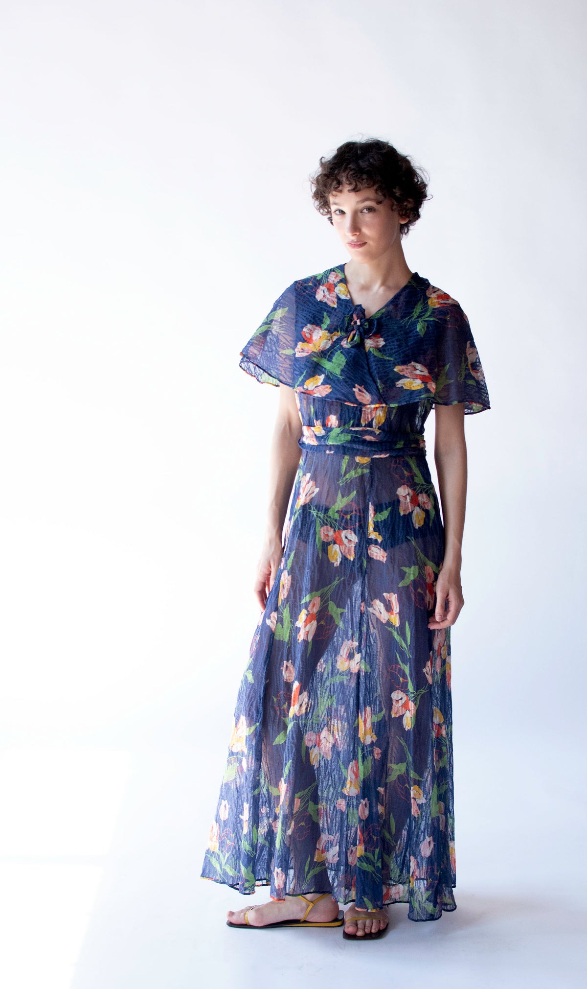 1930s Floral Print Dress
