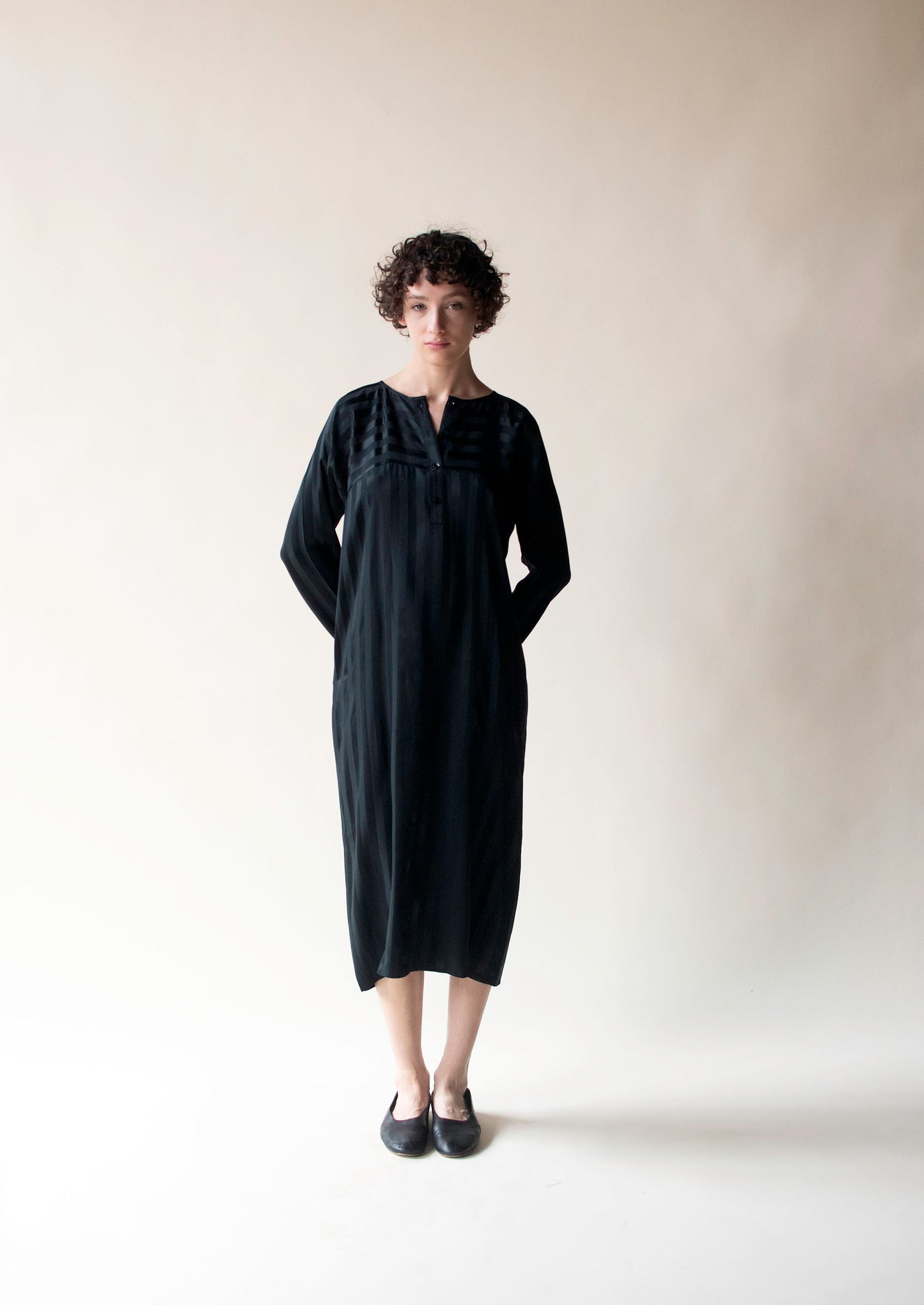 Striped Silk Dress | Beene Bag