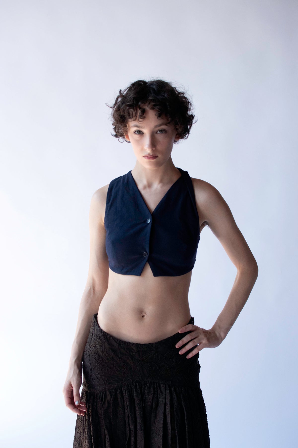 Navy Vest | Romeo Gigli