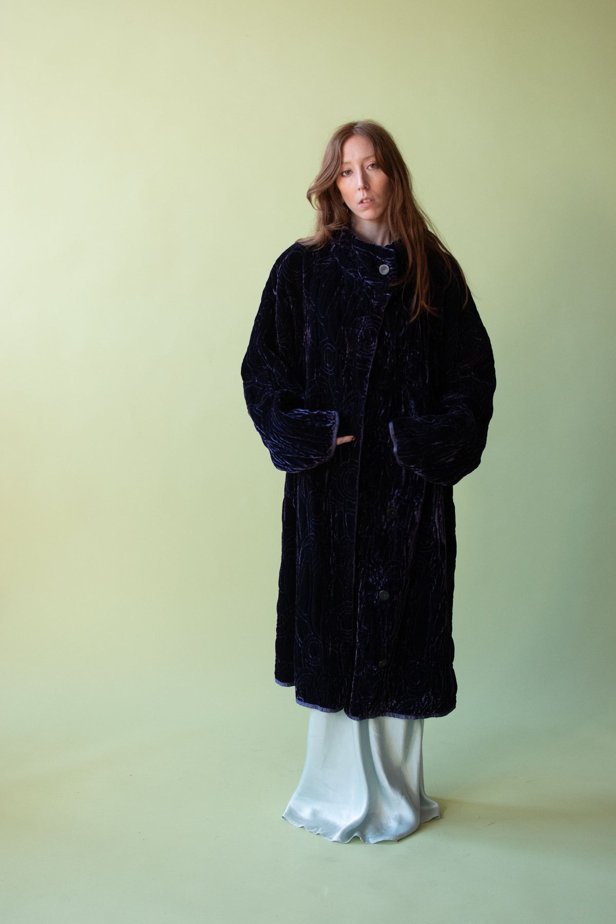 Quilted Velvet Coat | Ghost