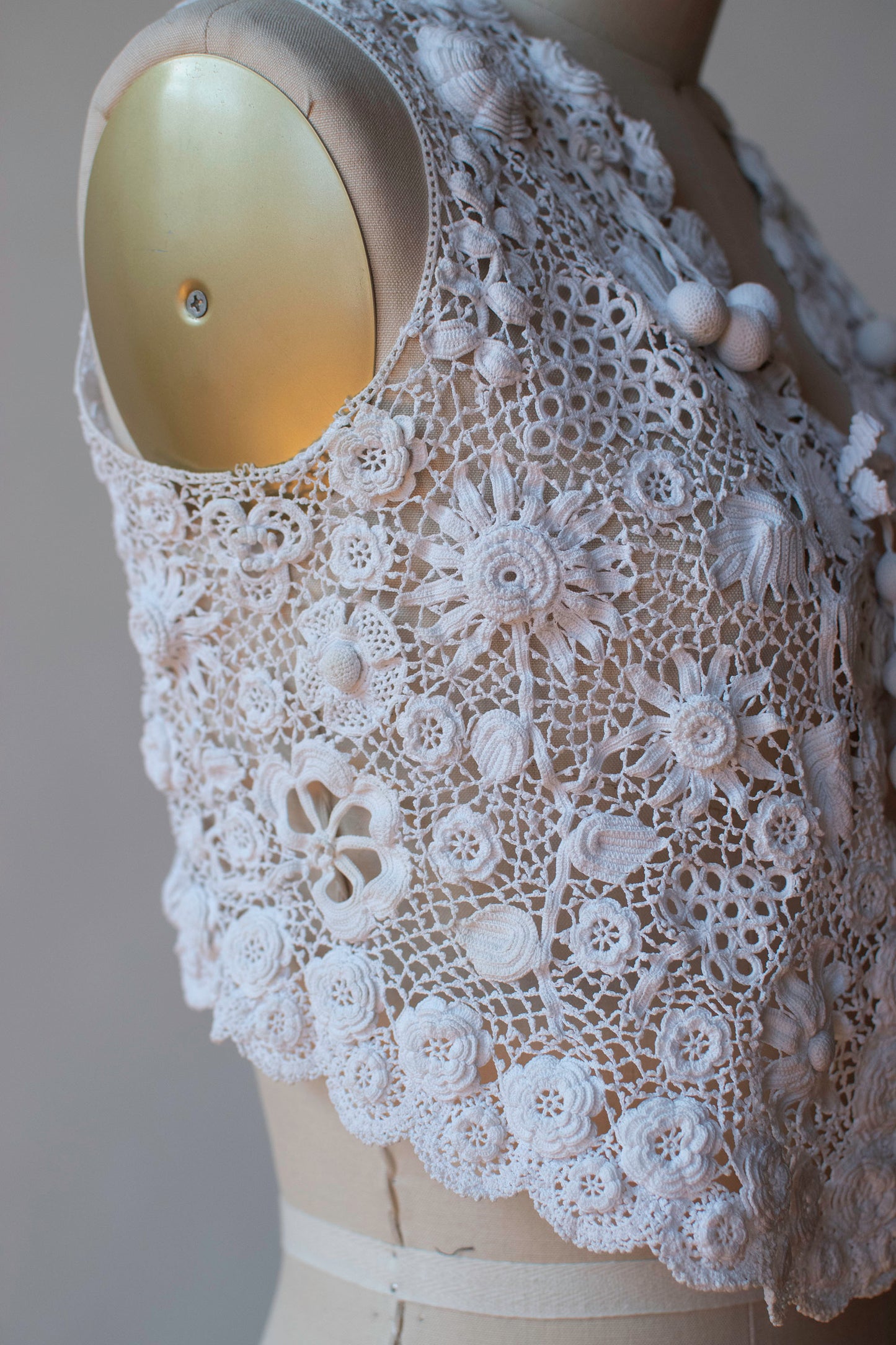 Antique Irish Crochet Vest
