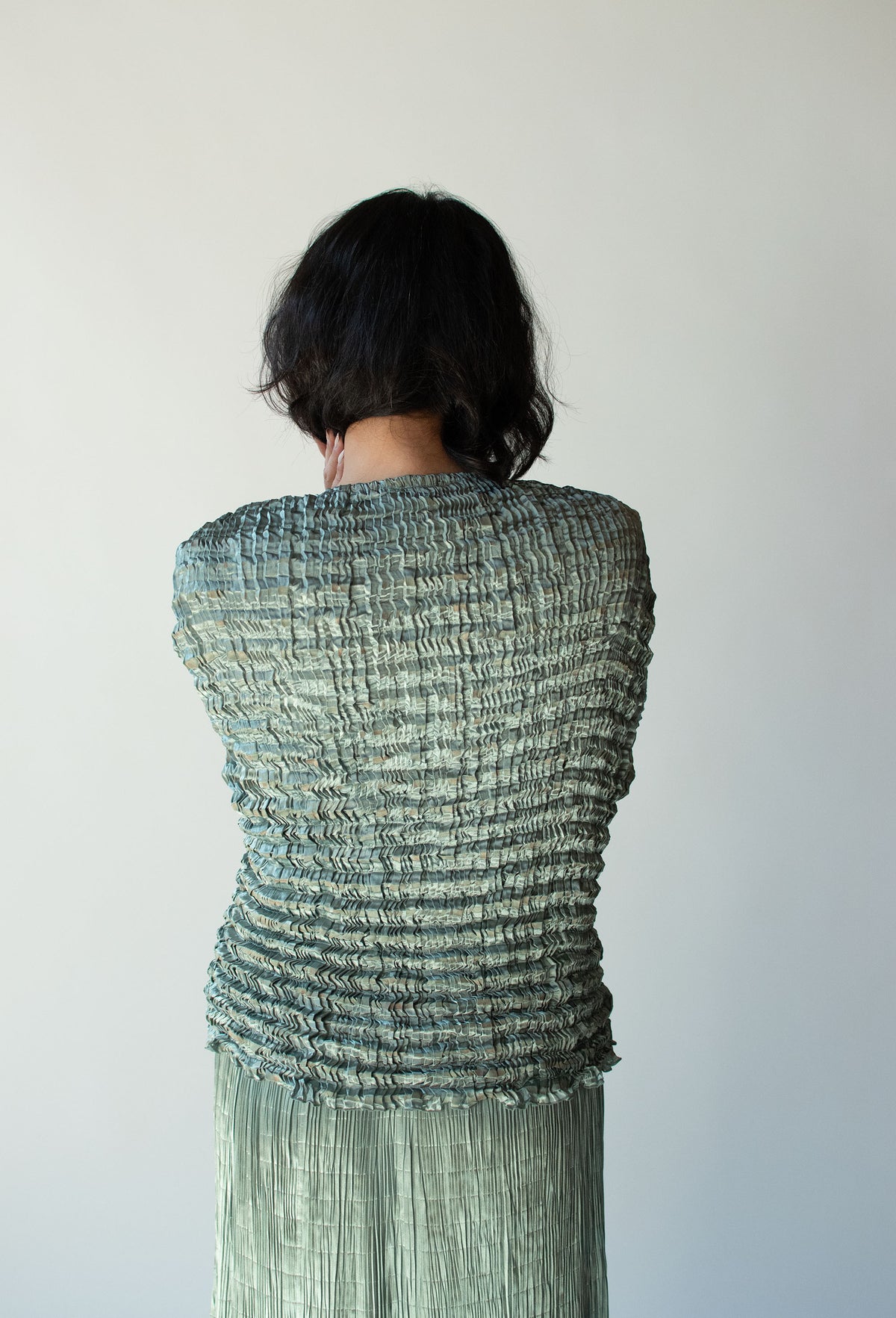 Seafoam Plisse Set | Justine Limpus Parish