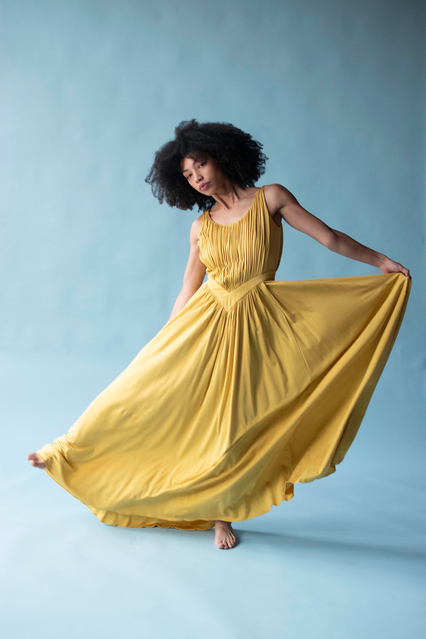 1970s draped Jersey Dress
