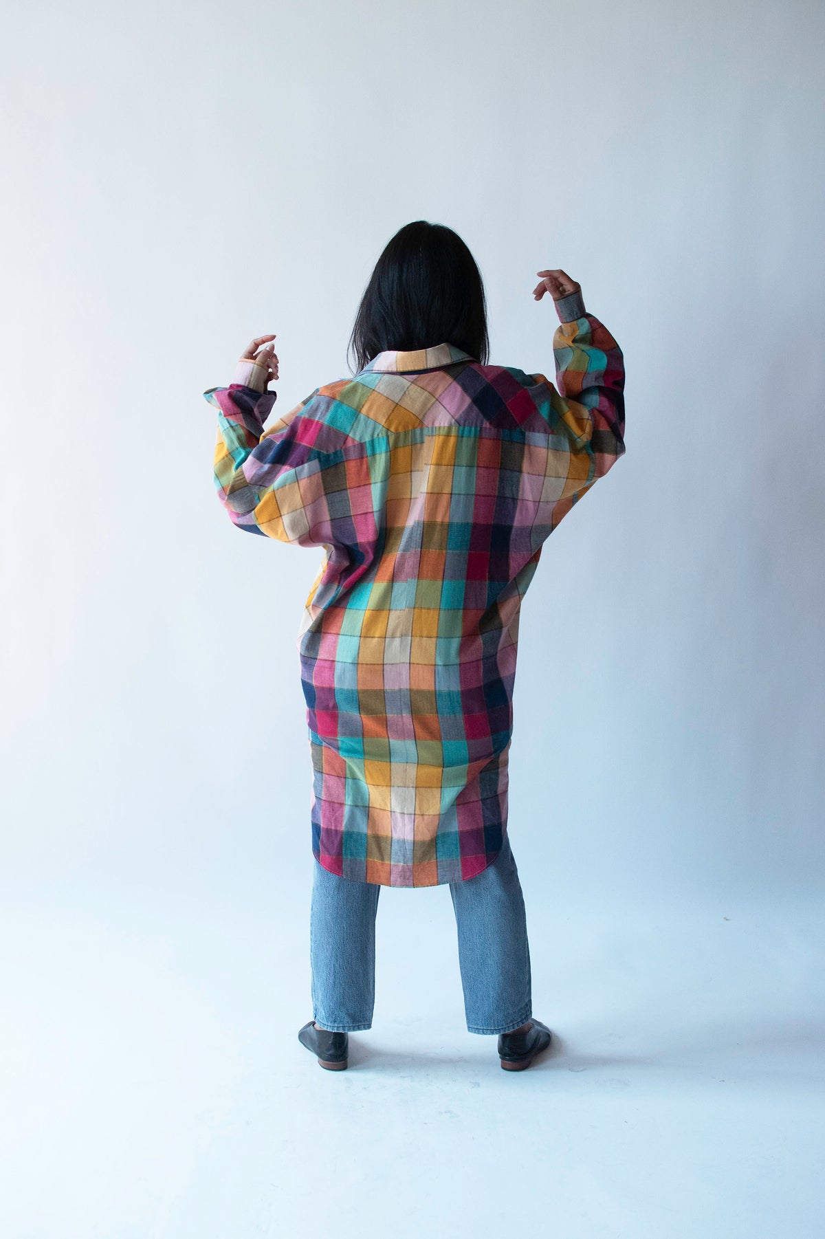 1980s Madras Shirt Dress | Norma Kamali