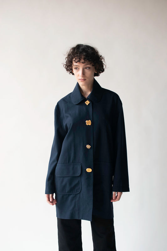 Navy Wool Jacket | Todd Oldham