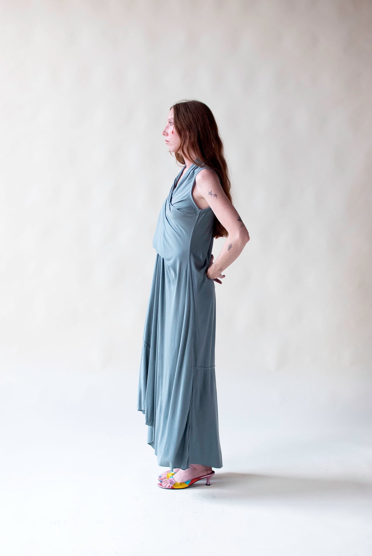 Steel Blue Jersey Dress | Rick Owens Lillies