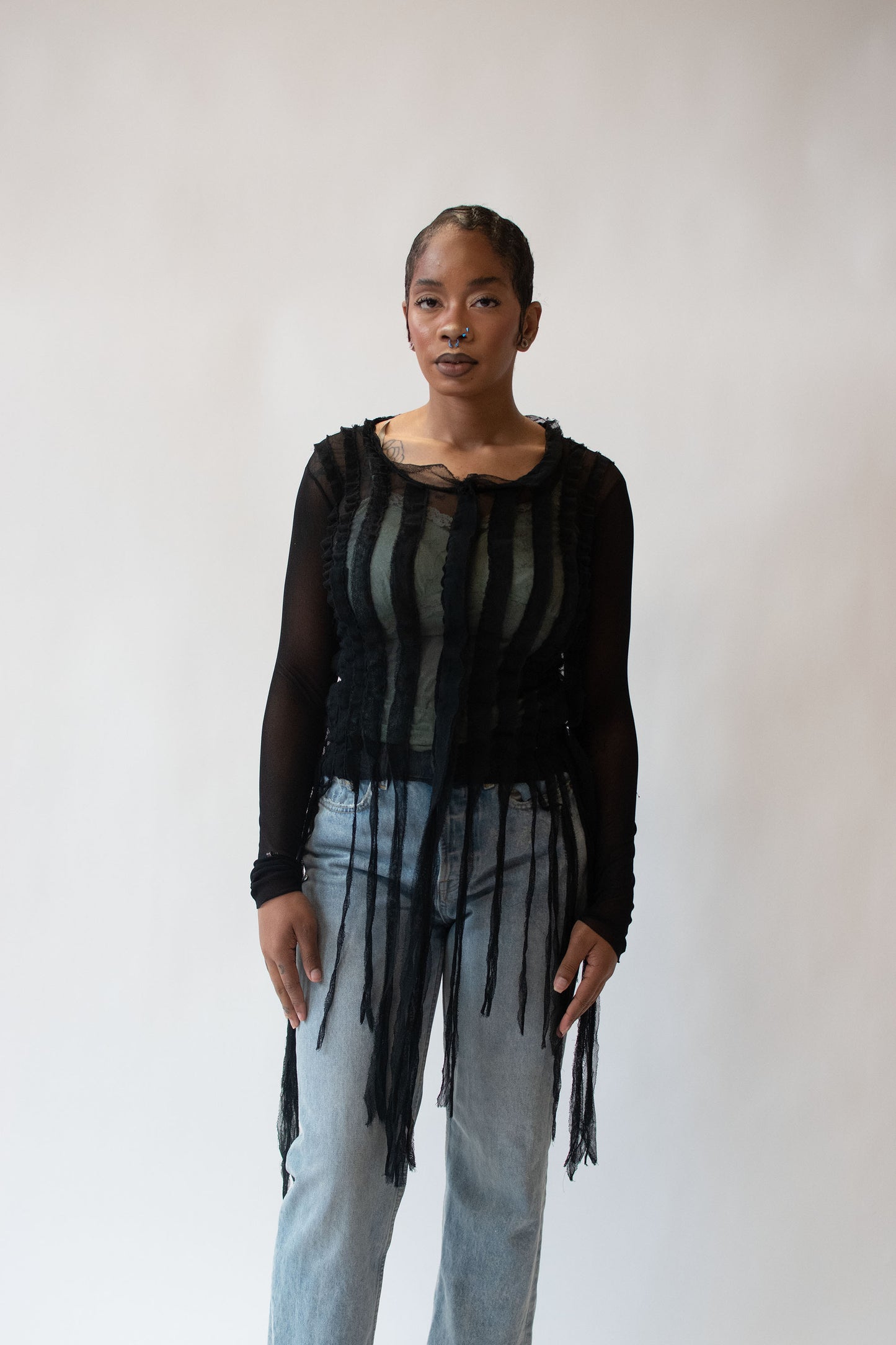 Black Mesh Shirt | Jean Paul Gaultier