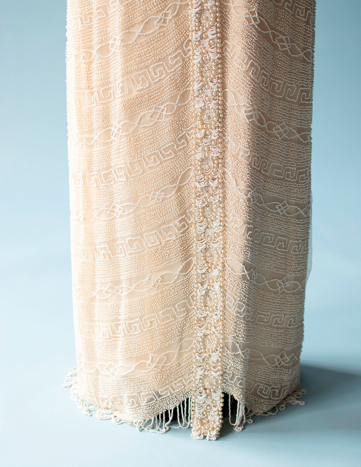 1910s Pearl Beaded Wedding Dress