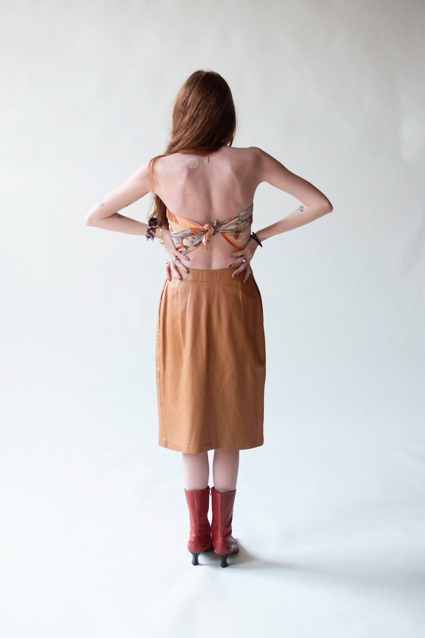 A-Line Leather Skirt | Bonnie Cashin