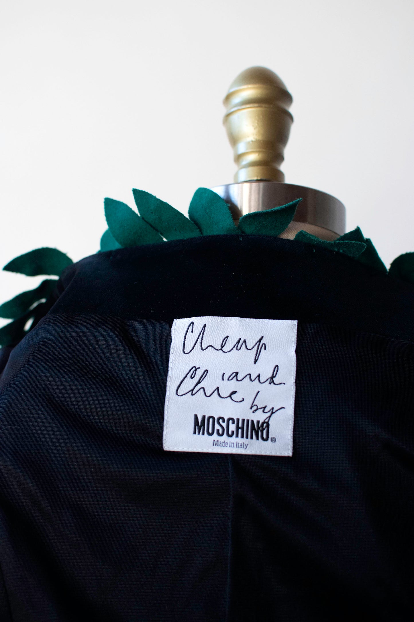 1990s Velvet Jacket W/ Felt Hearts | Moschino Cheap & Chic