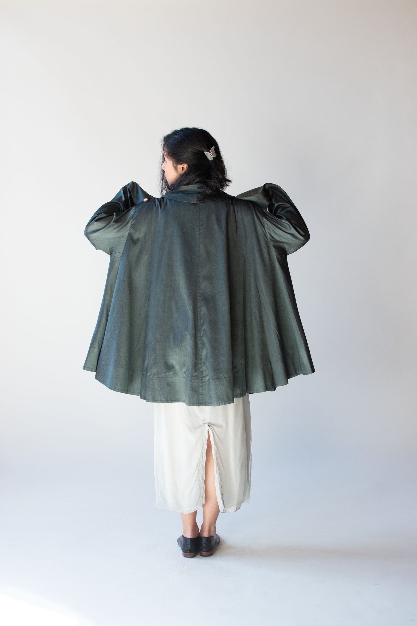 Slate Silk Coat | Romeo Gigli SS 1990