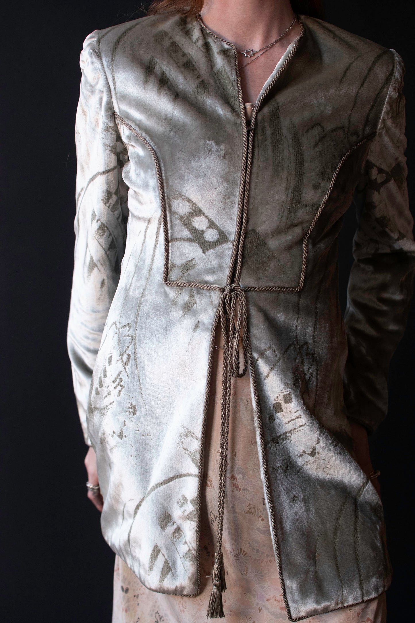 Stenciled Velvet Jacket | Mary Mcfadden