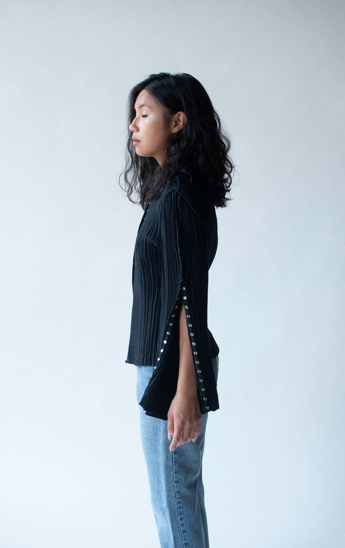 Plisse Snap Shirt | Lezley George