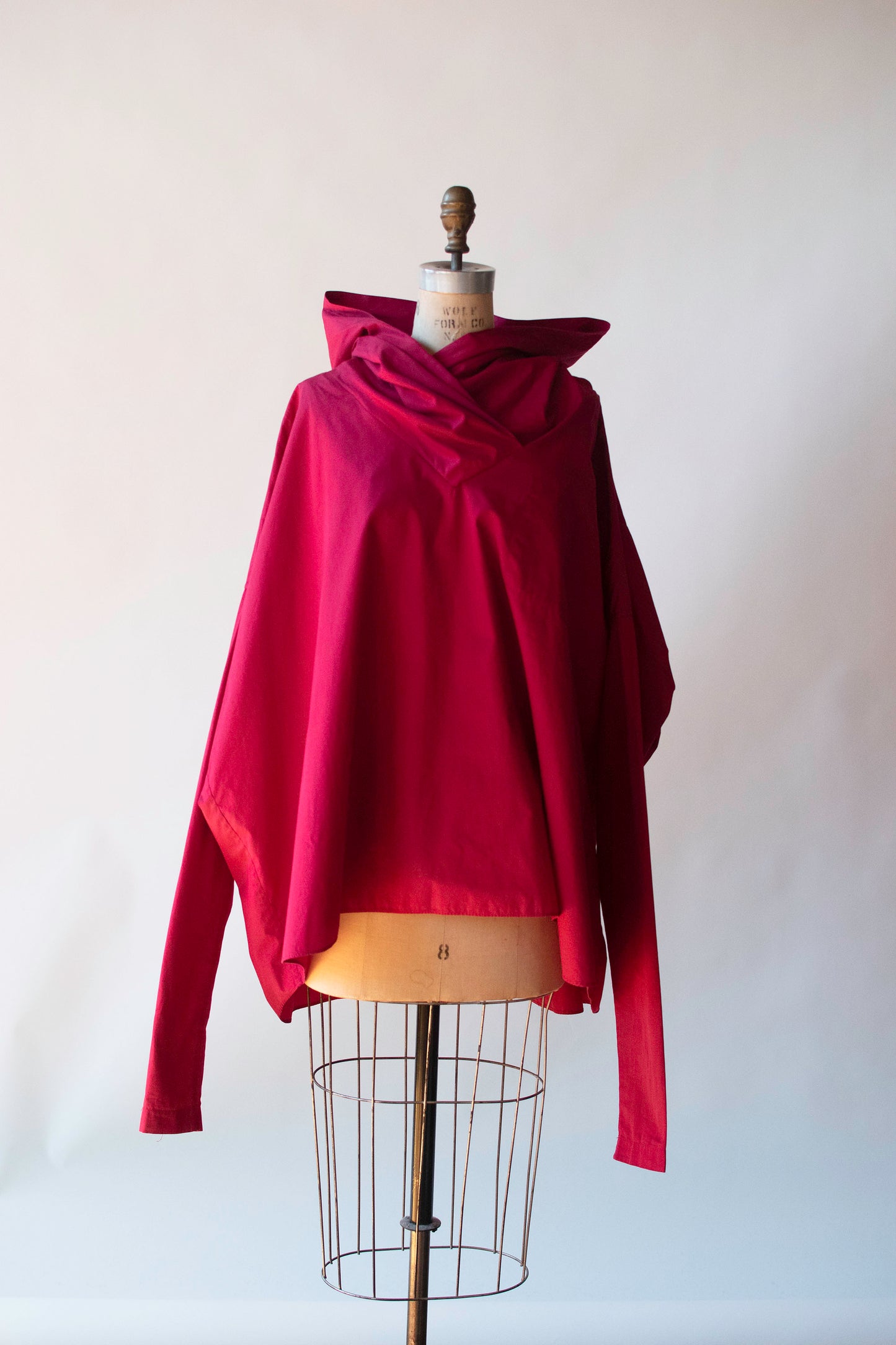 Raspberry Hooded Tunic | Romeo Gigli 1991