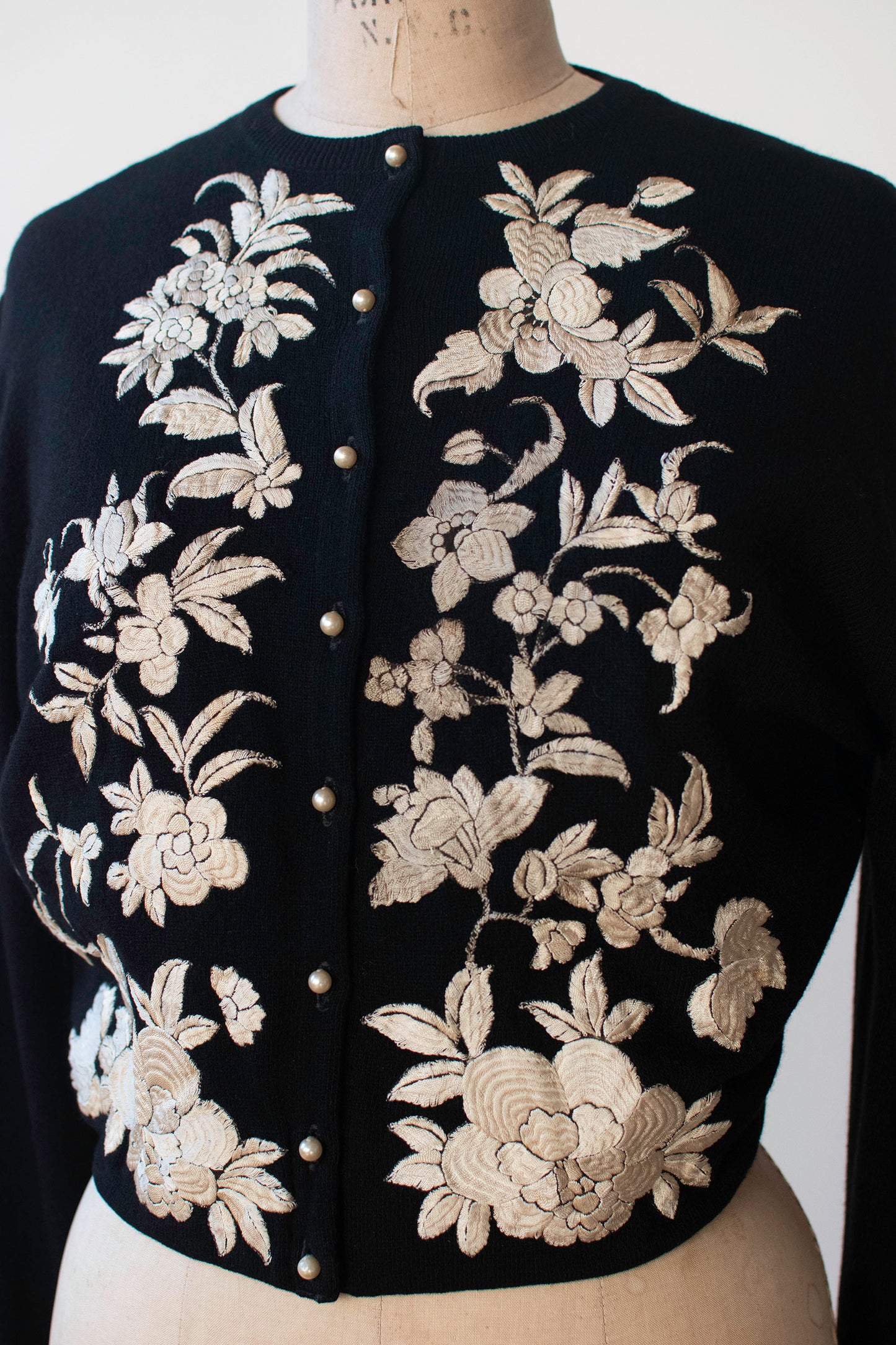1950s Embroidered Cashmere Cardigan | Helen Bond Carruthers