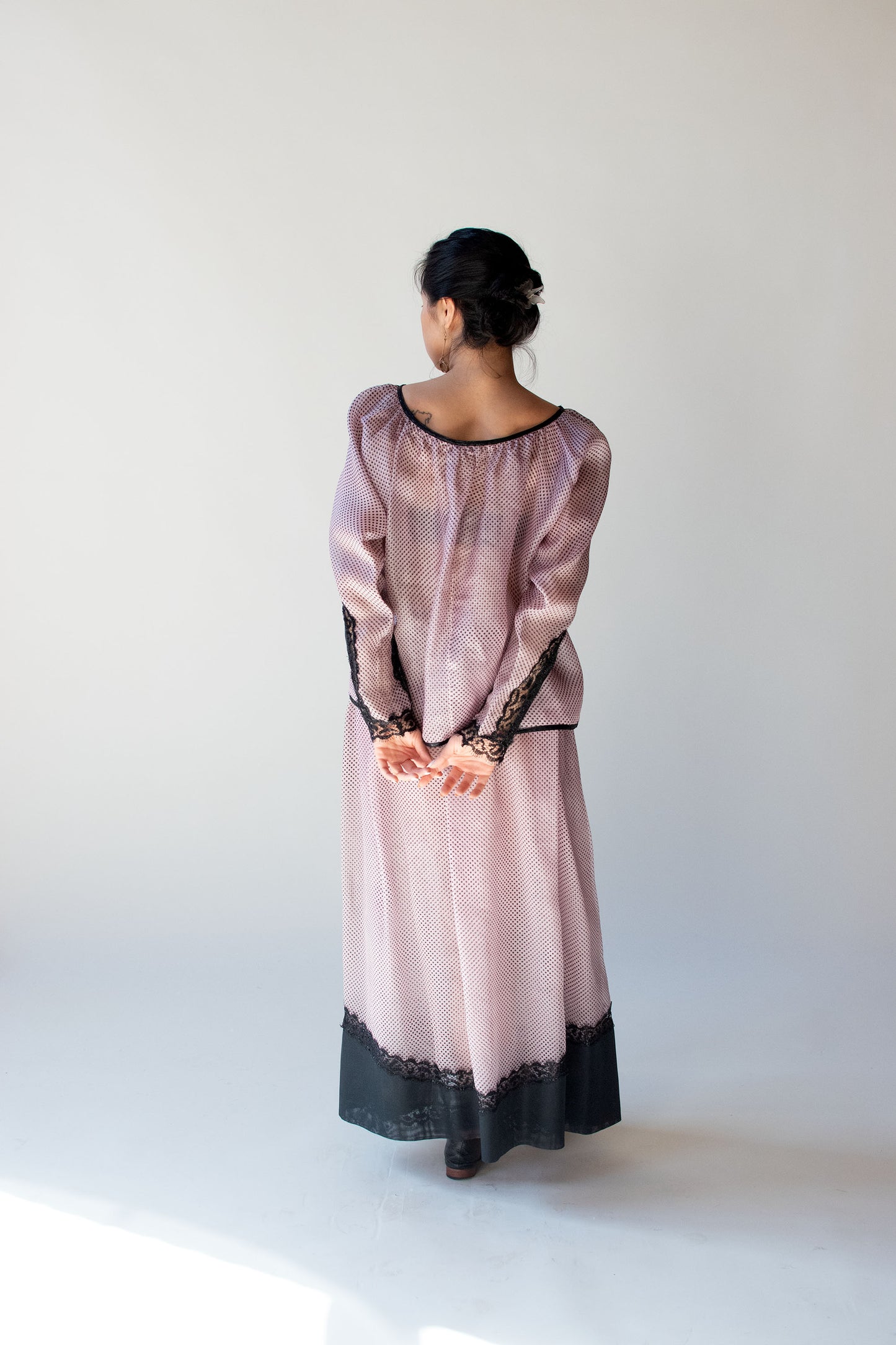 Pink and Black Organza Ensemble | Geoffrey Beene