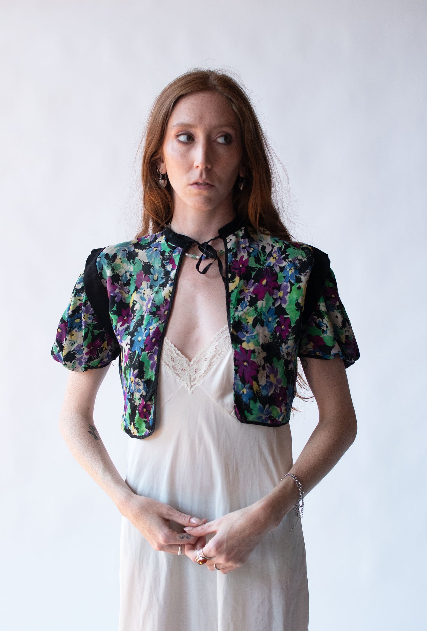 1930s floral print Bolero
