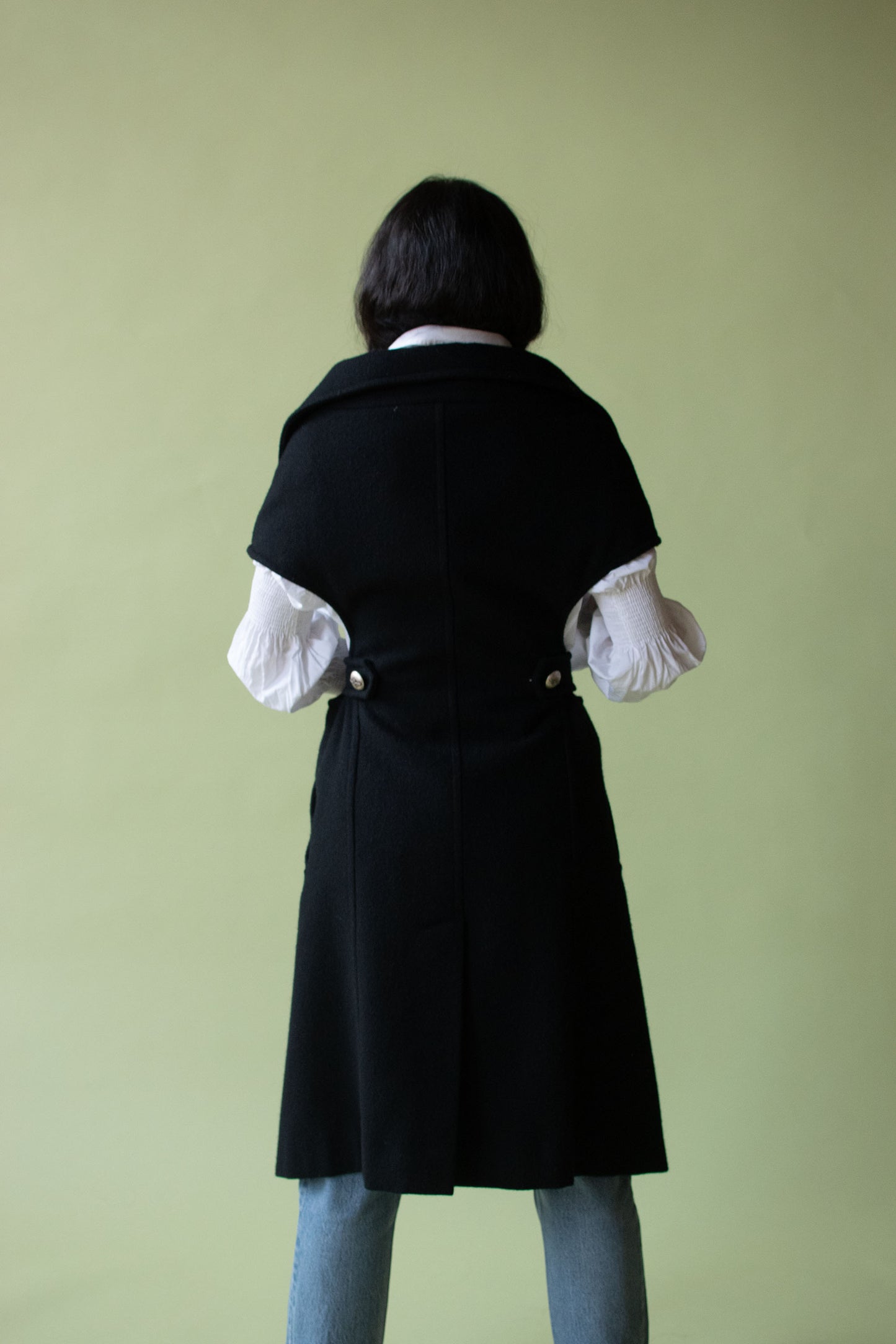 Black Wool Vest | Y's Red Label