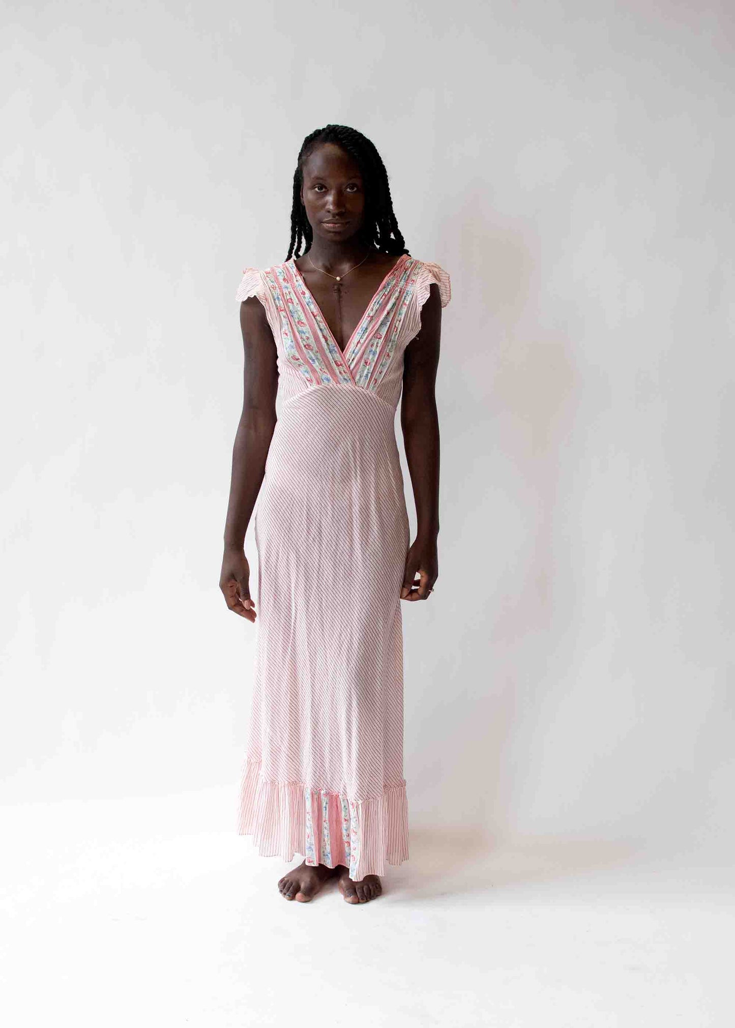 1940s Cotton Peignoir