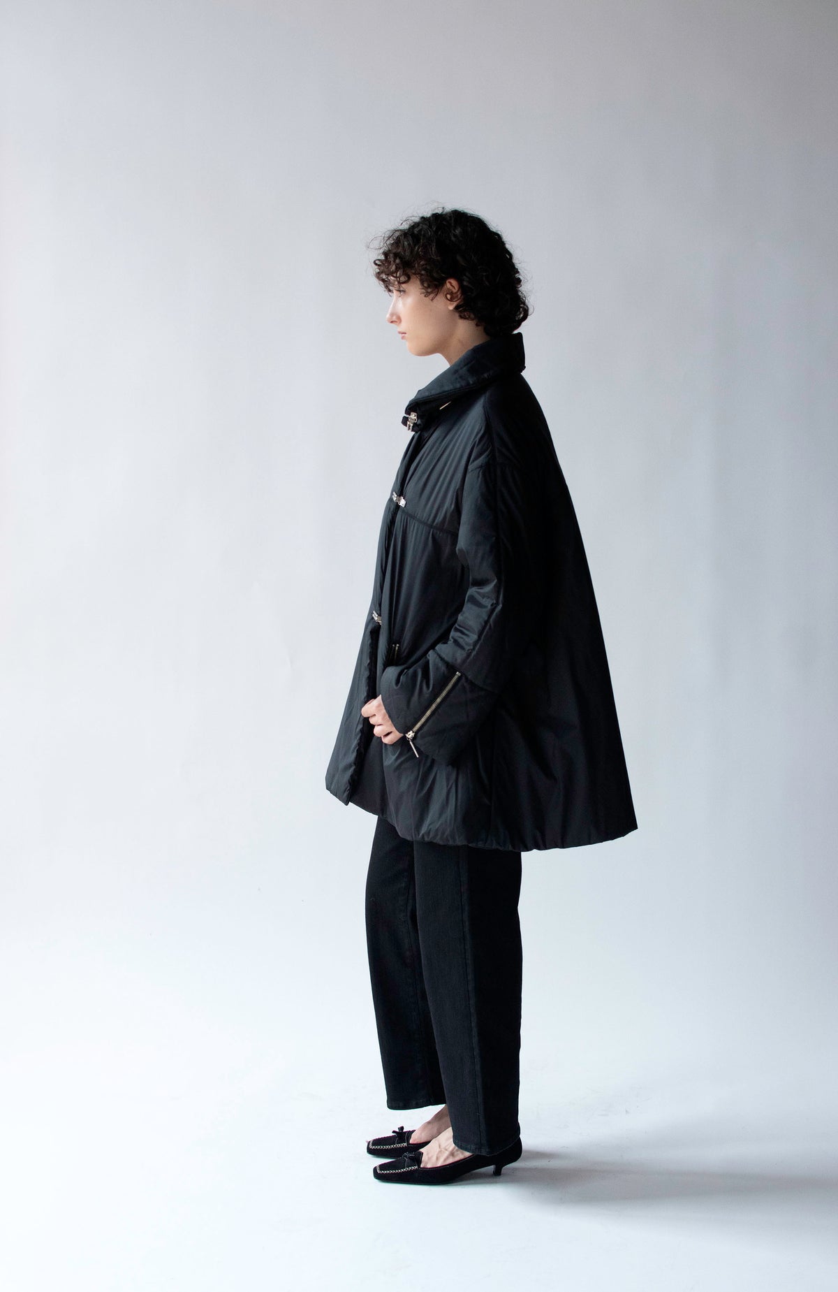 A-line Down Coat | Claude Montana