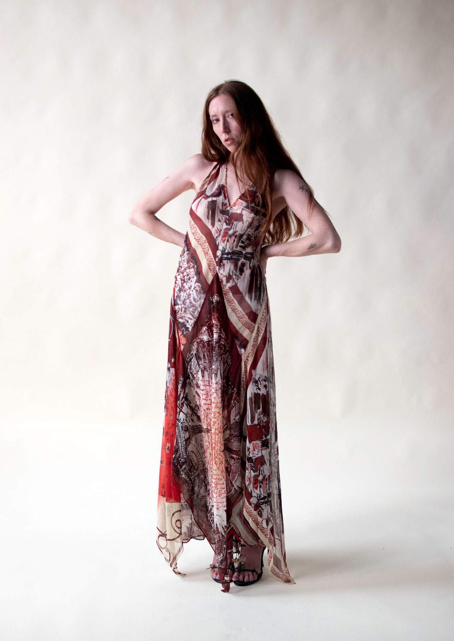 Chiffon Halter Dress | Jean Paul Gaultier SS 2001