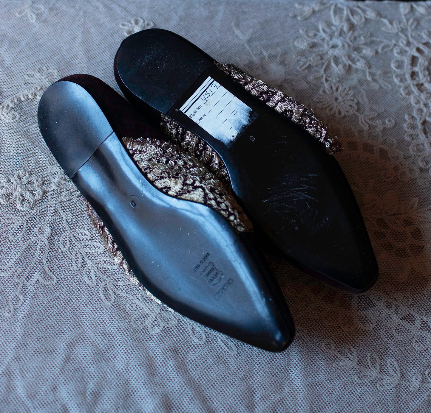 Burgundy Velvet Flats | Romeo Gigli