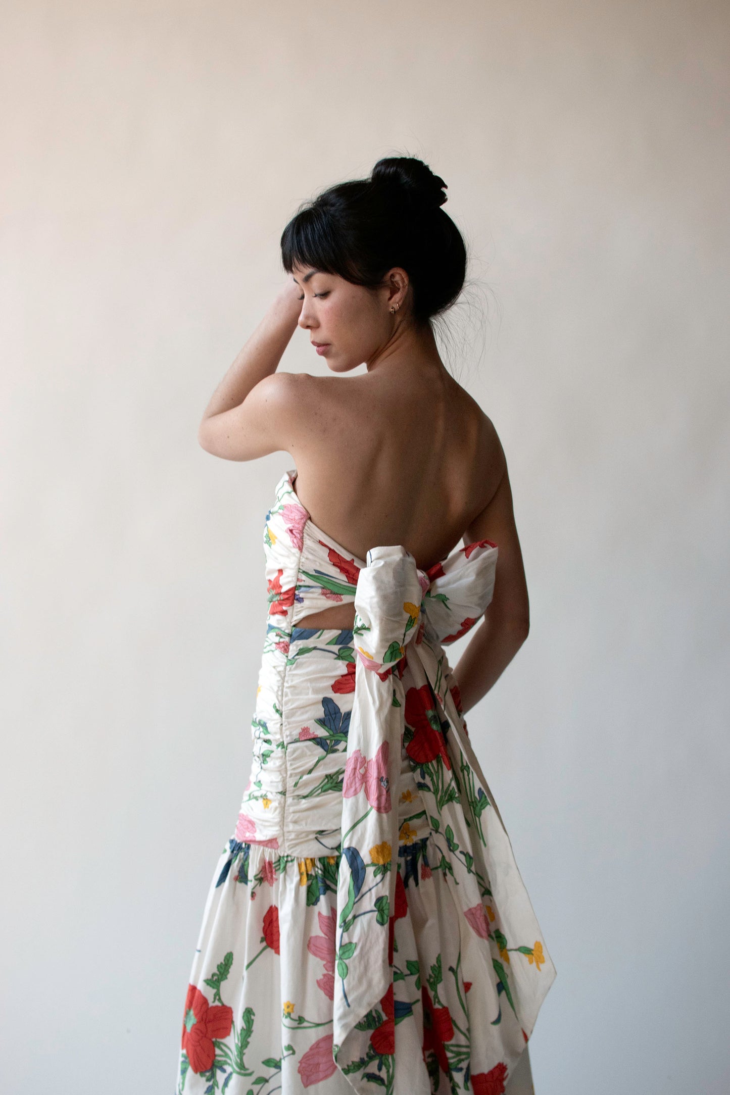 1980s Floral Print Dress | Jan + Christina Barboglio