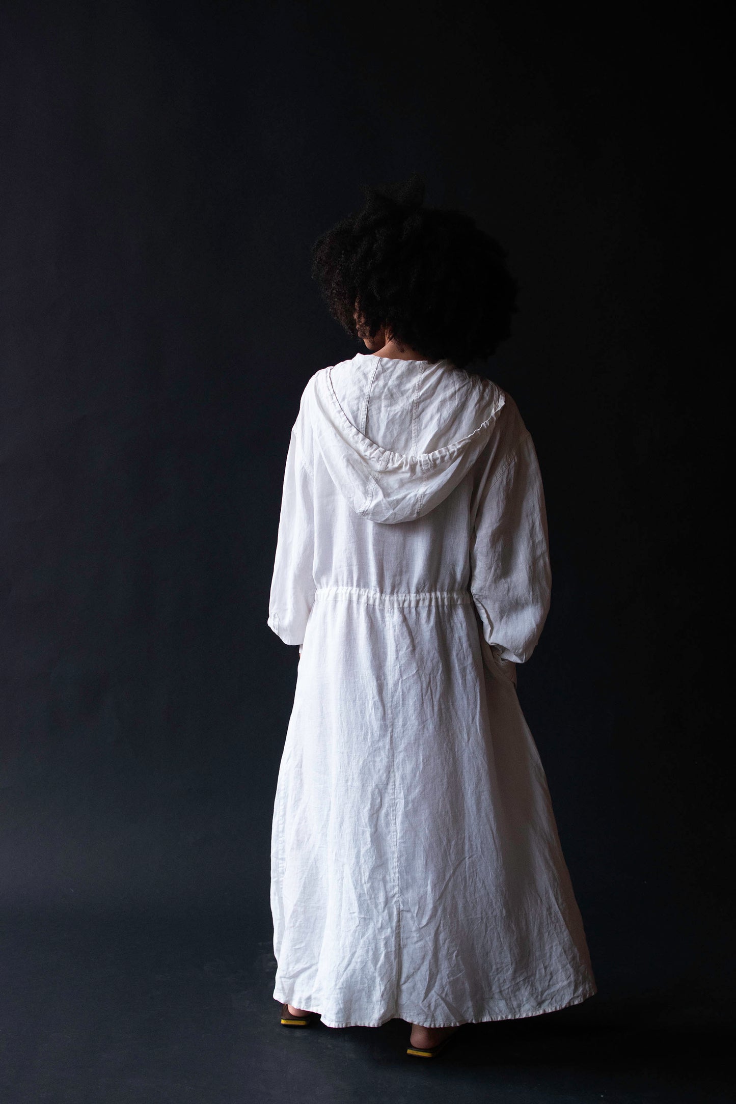 Hooded Linen Duster | DKNY Donna Karan