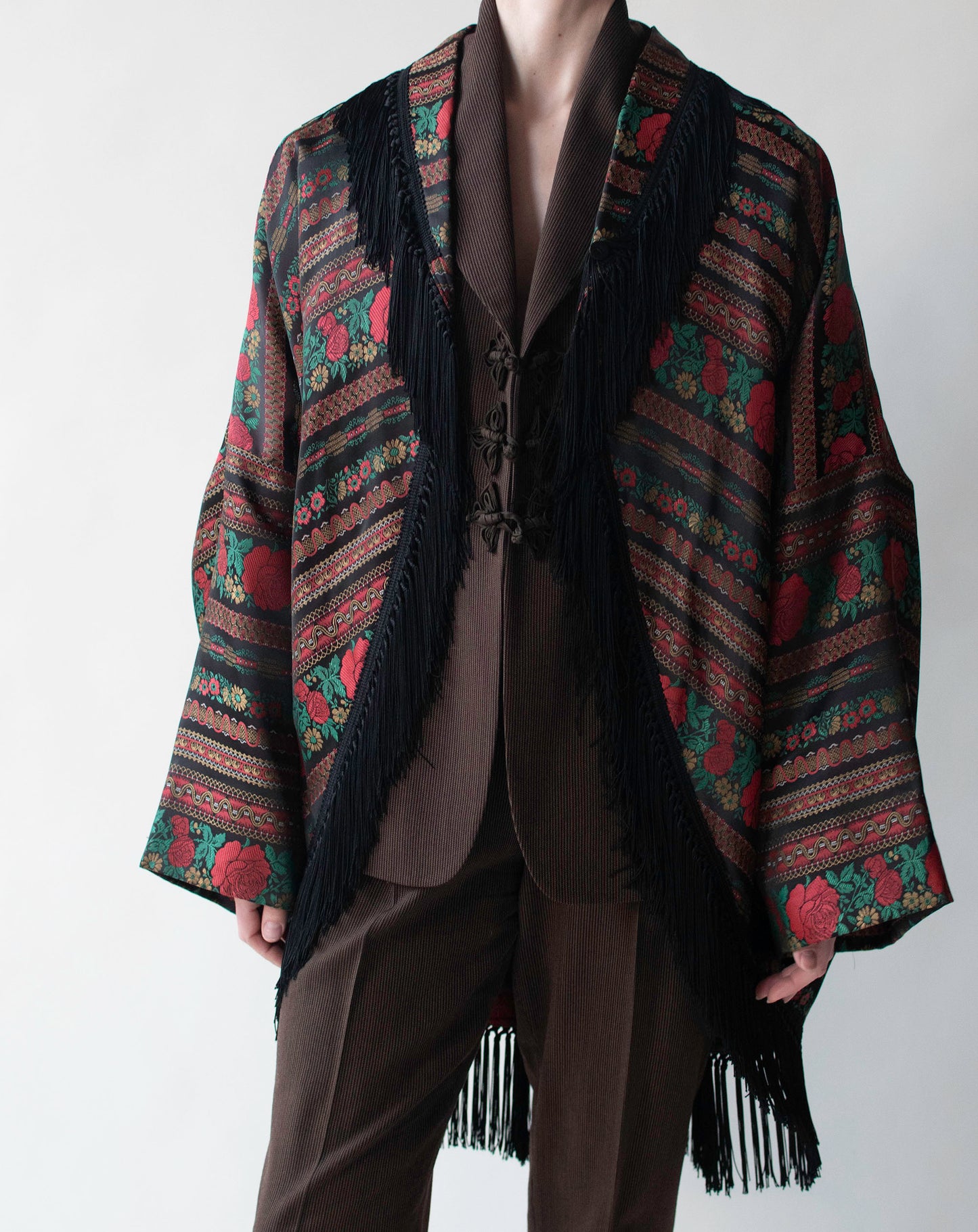 Fringed Rose Cocoon Coat | Romeo Gigli for Callaghan AW 1990