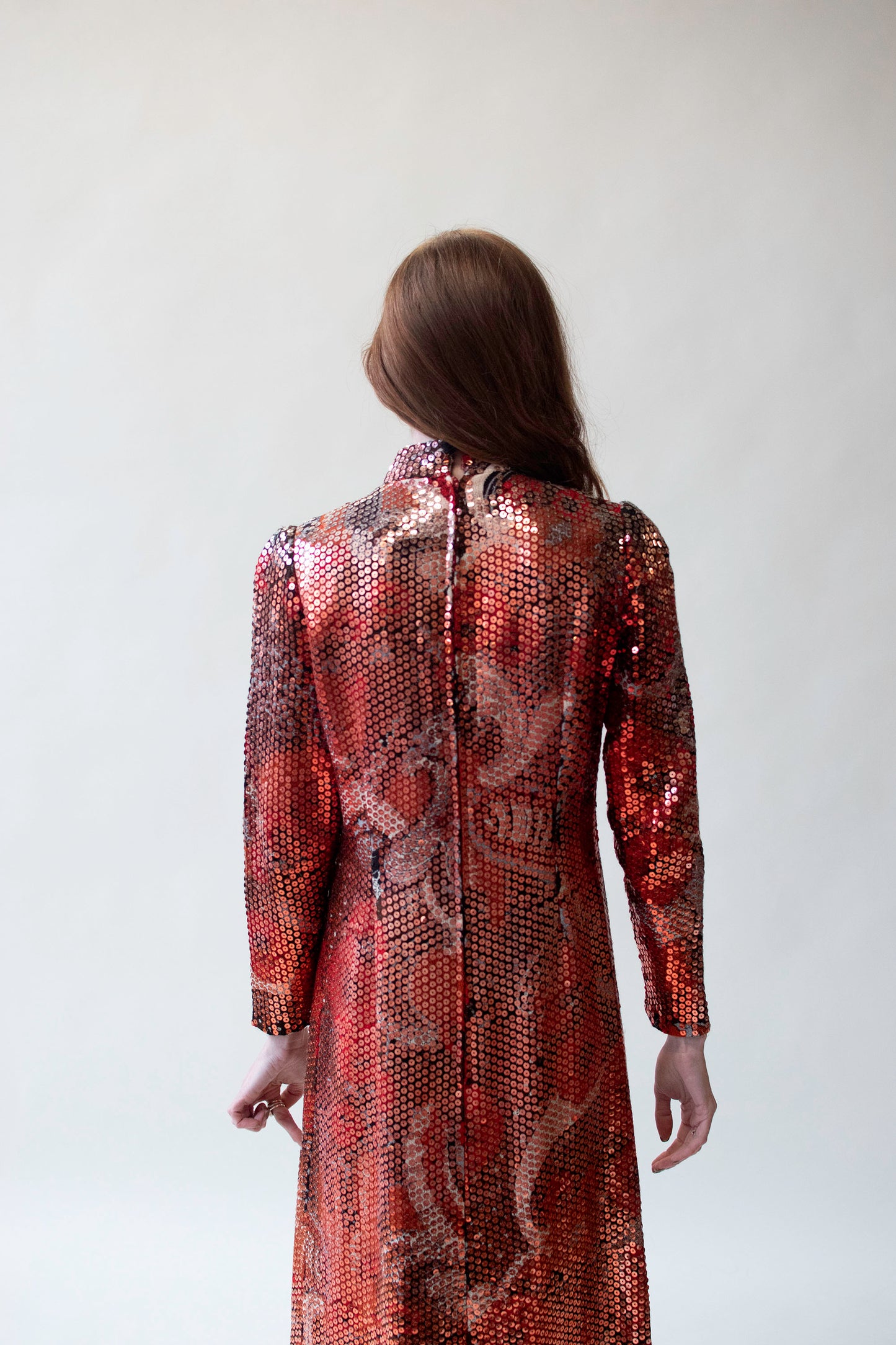 1970s Red Sequin dress
