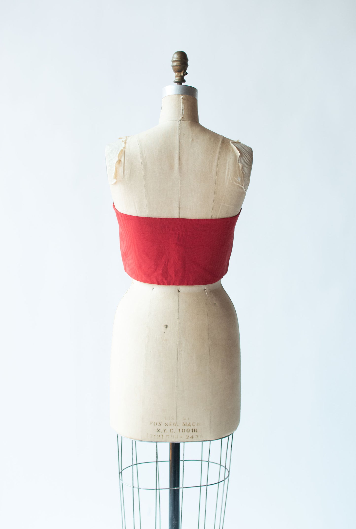 Red Moire Bustier | Romeo Gigli 1991