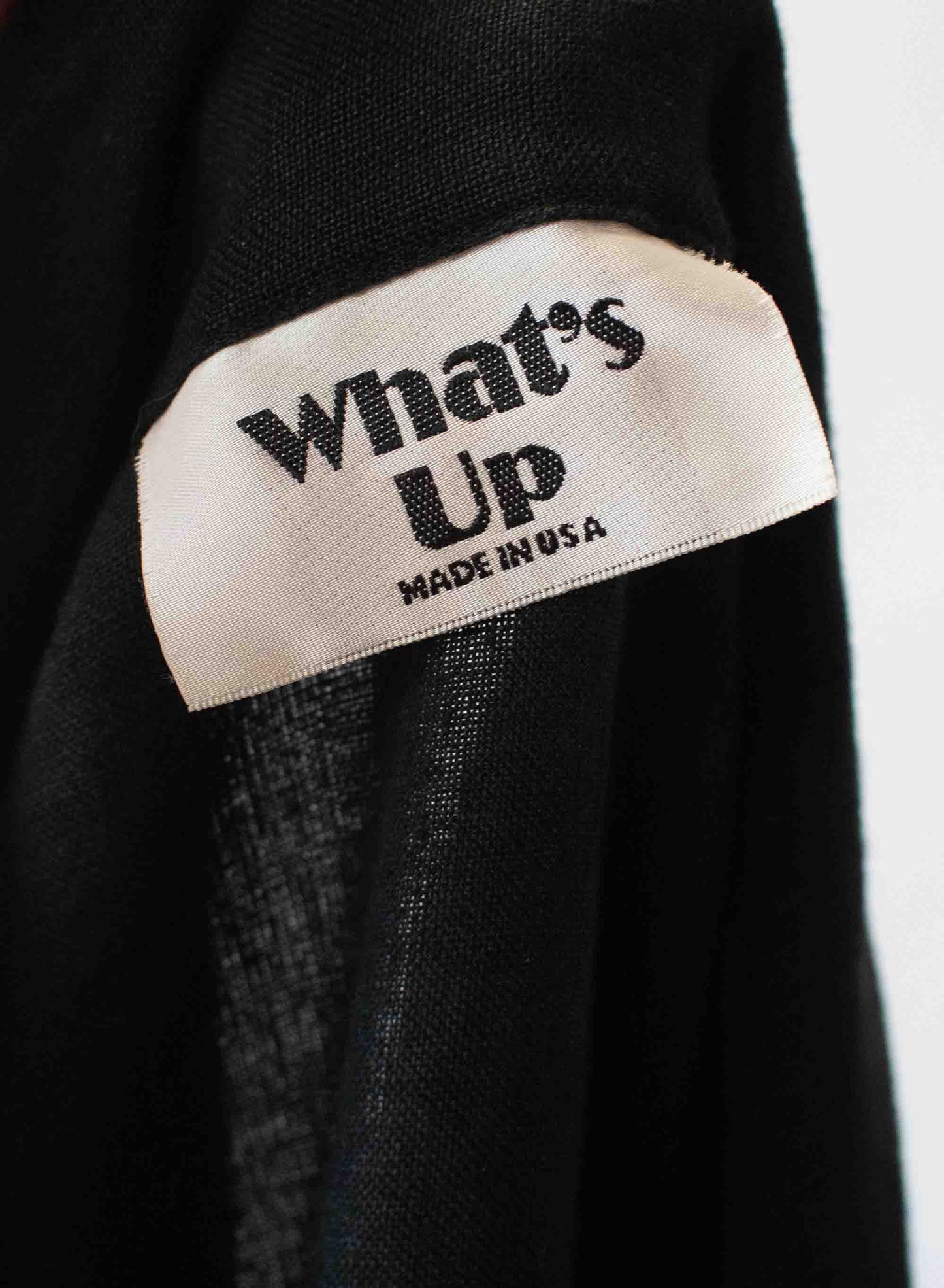 1990s Black Linen Dress