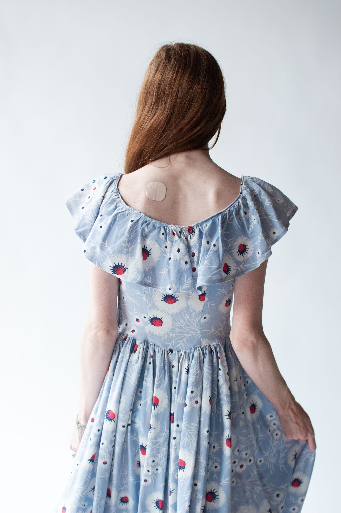 1940s Dandelion Print Sundress