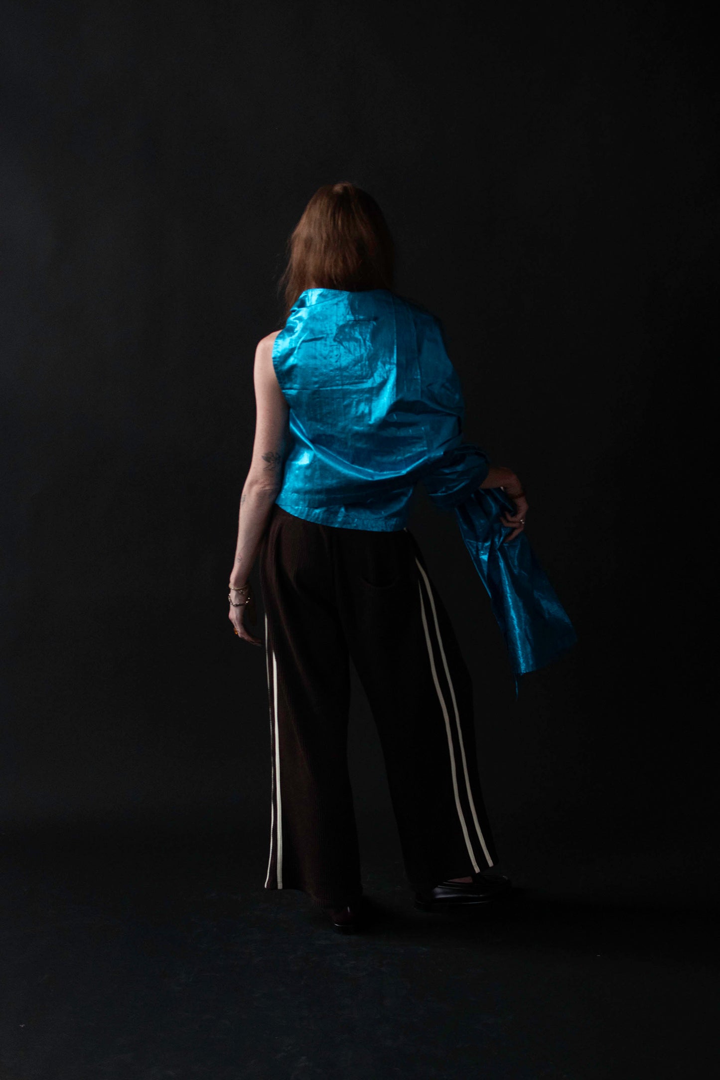 Metallic Blue Wrap Top | Jean Paul Gaultier SS 2000