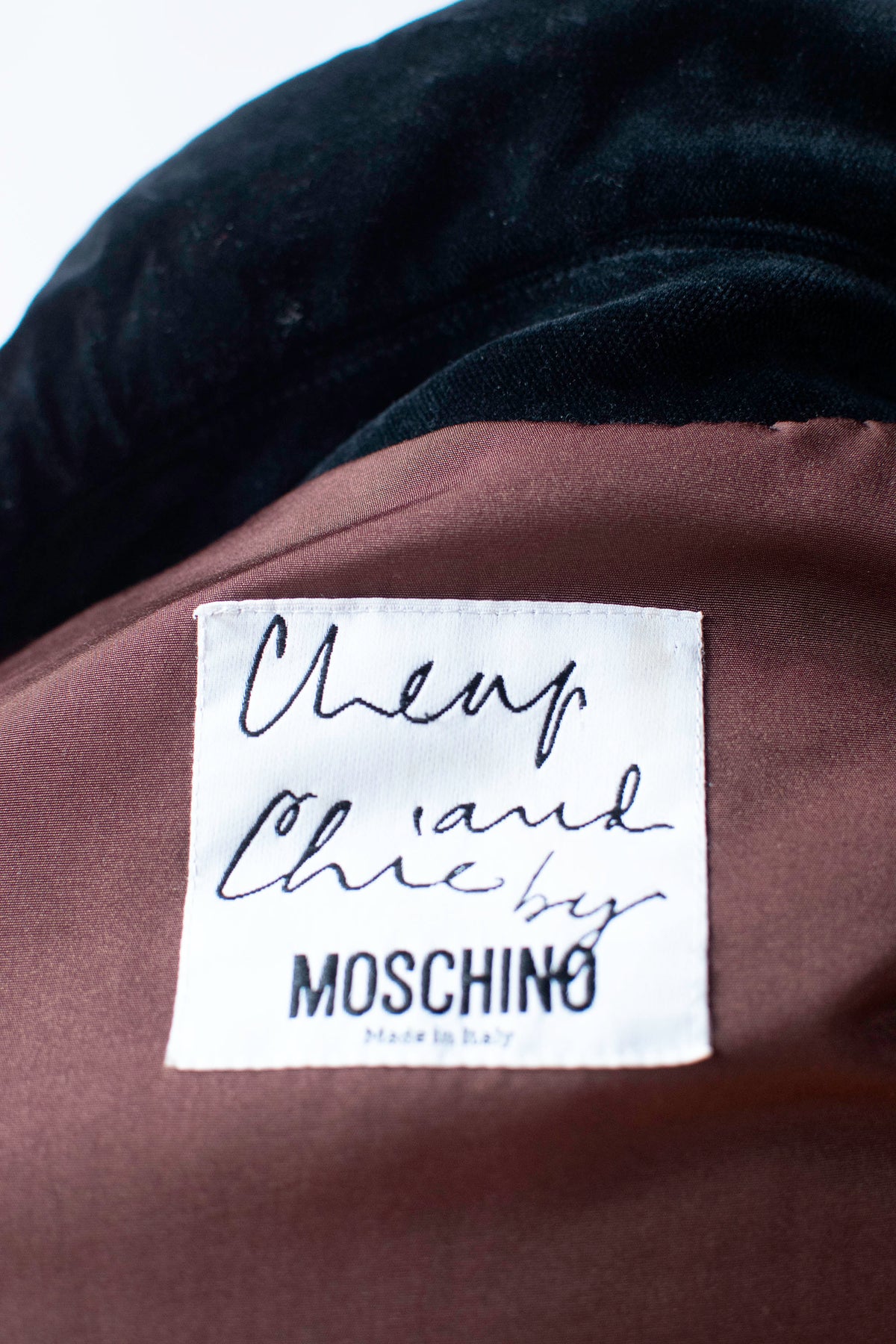 Velvet Trim Coat | Moschino Cheap & Chic