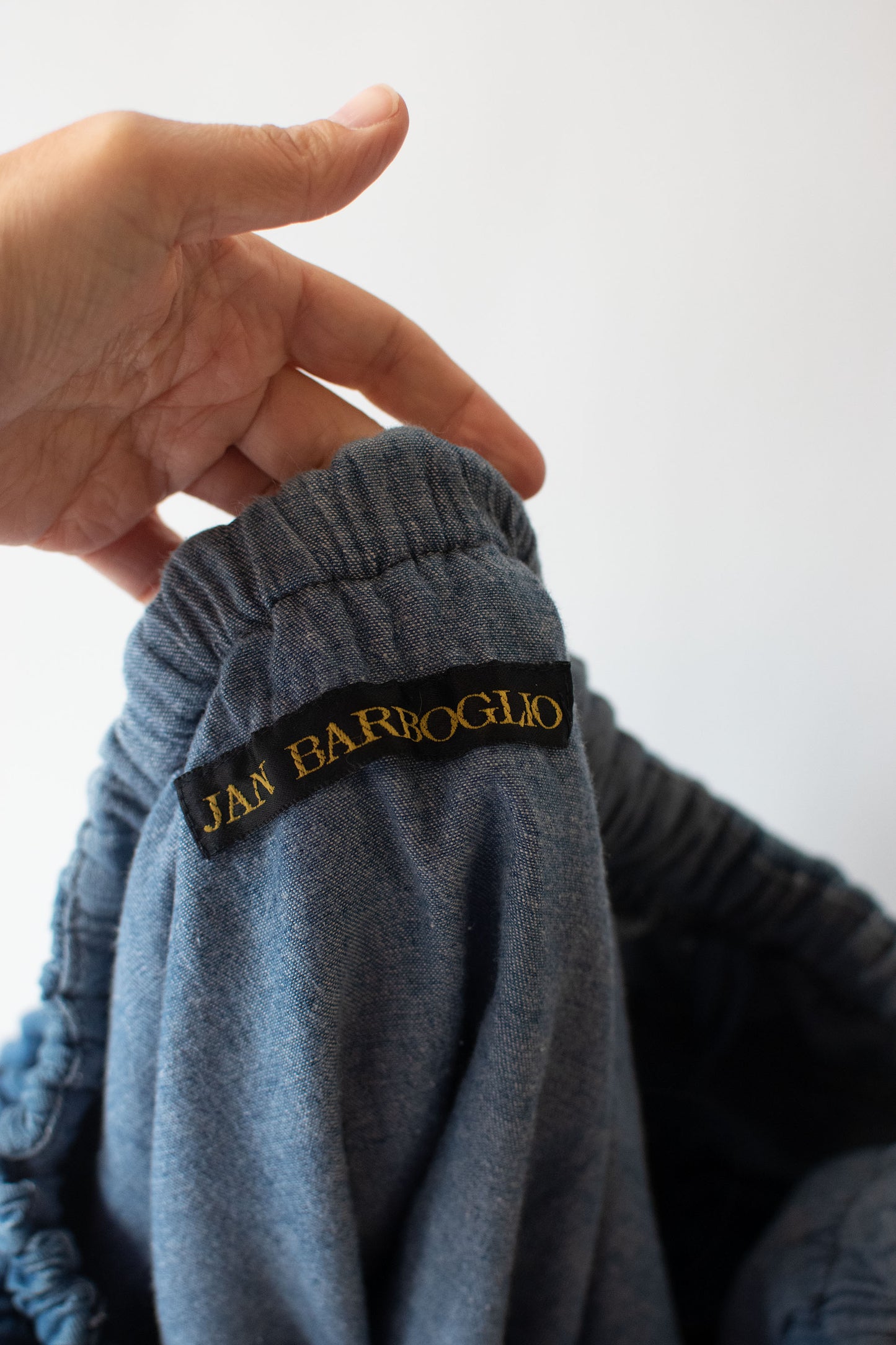 Denim Ruffle Top | Jan Barbaglio