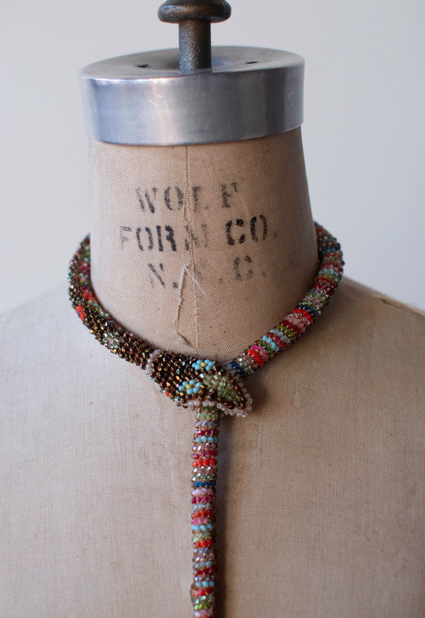 Bead Crochet Snake | Rainbow Flower