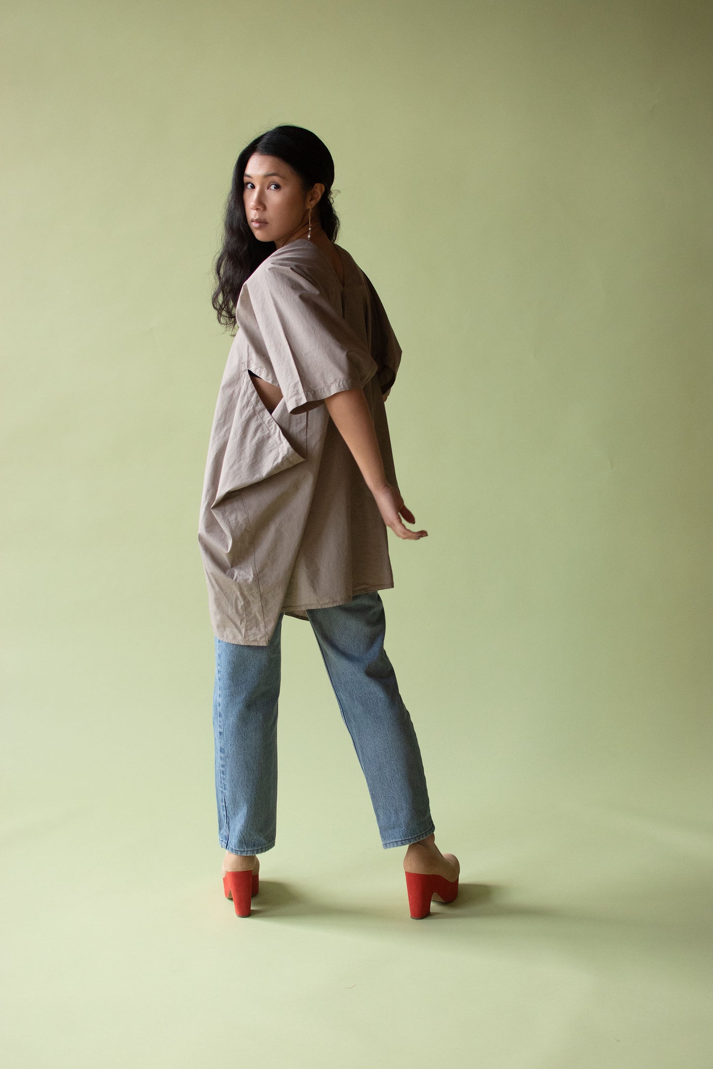Beige Cut Out Tunic