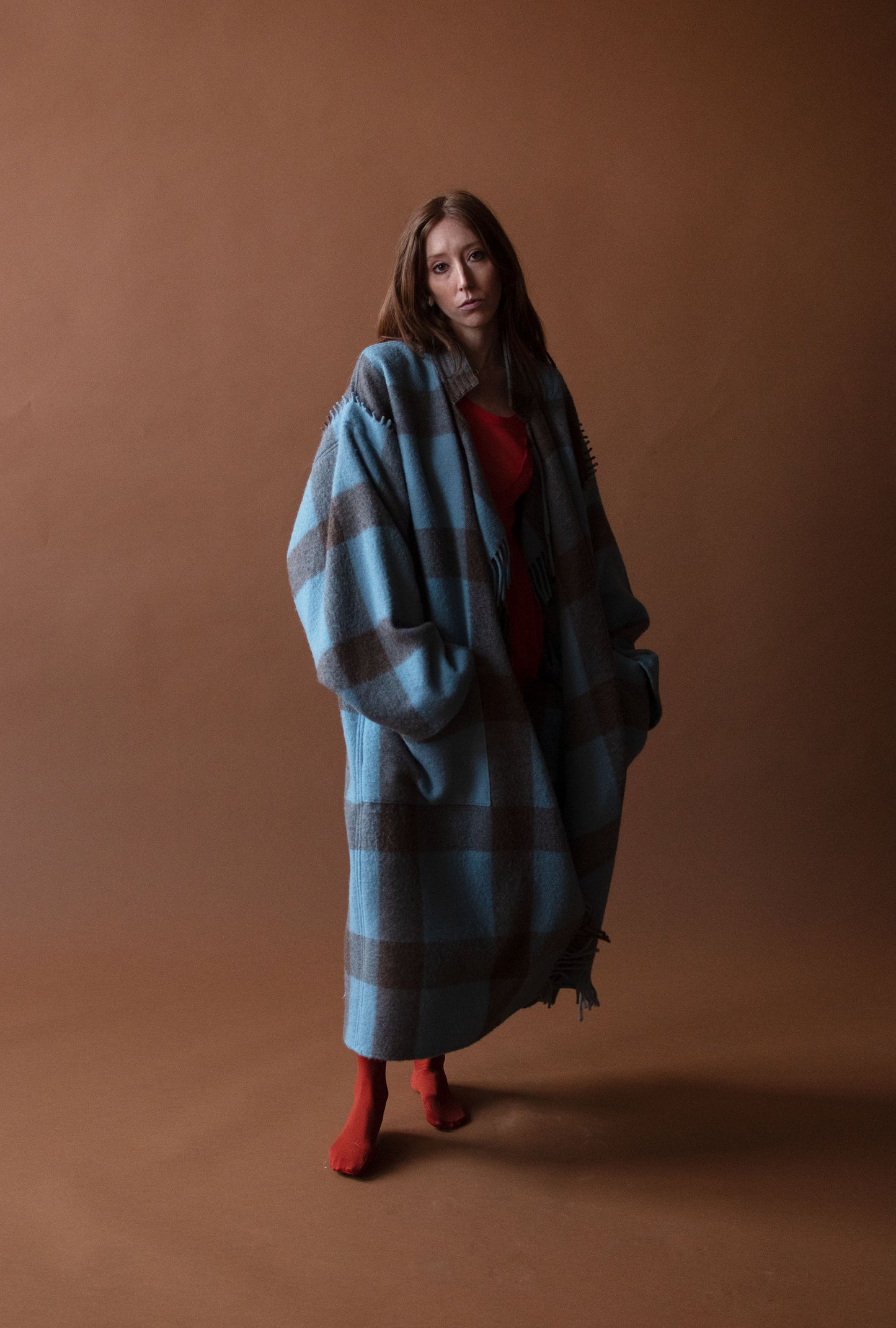Blue Plaid Blanket Coat | Castelbejac