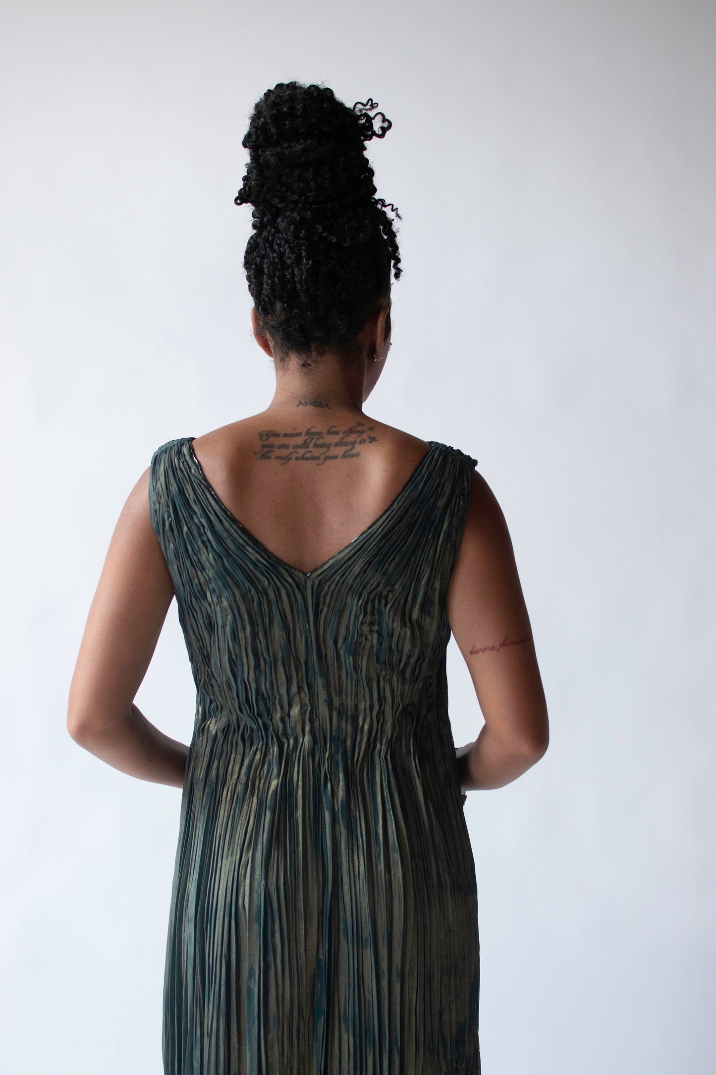 Green Plisse Dress