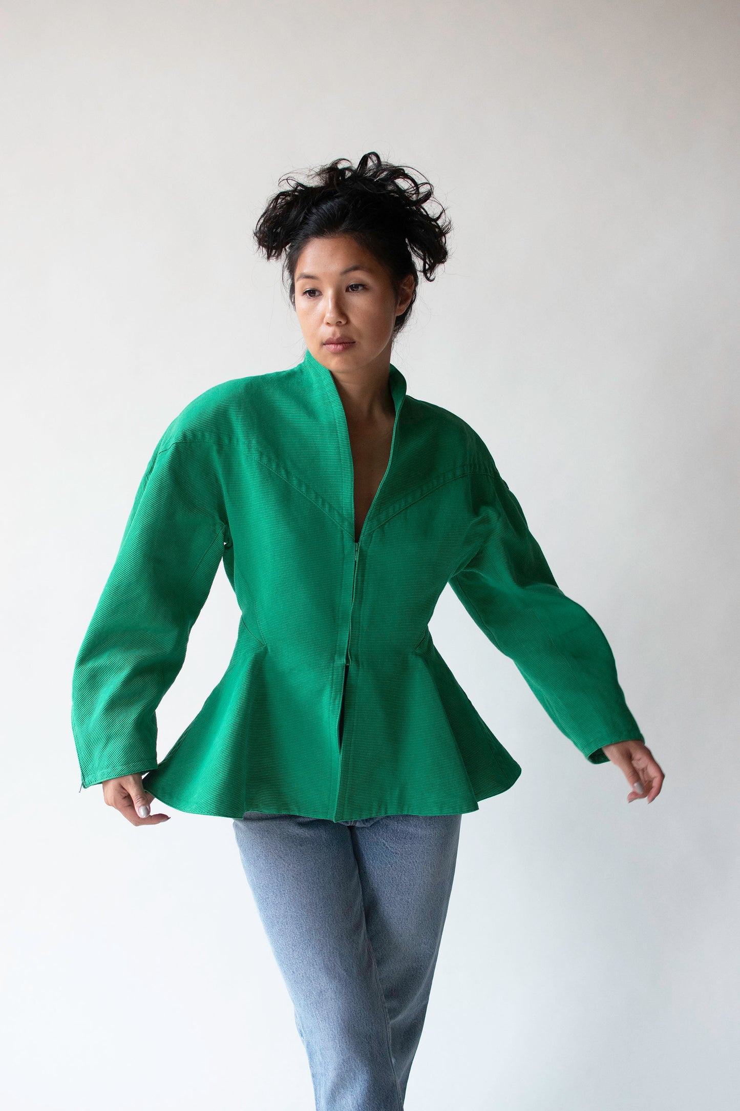1980s Green Faille Jacket | Jacques Molko