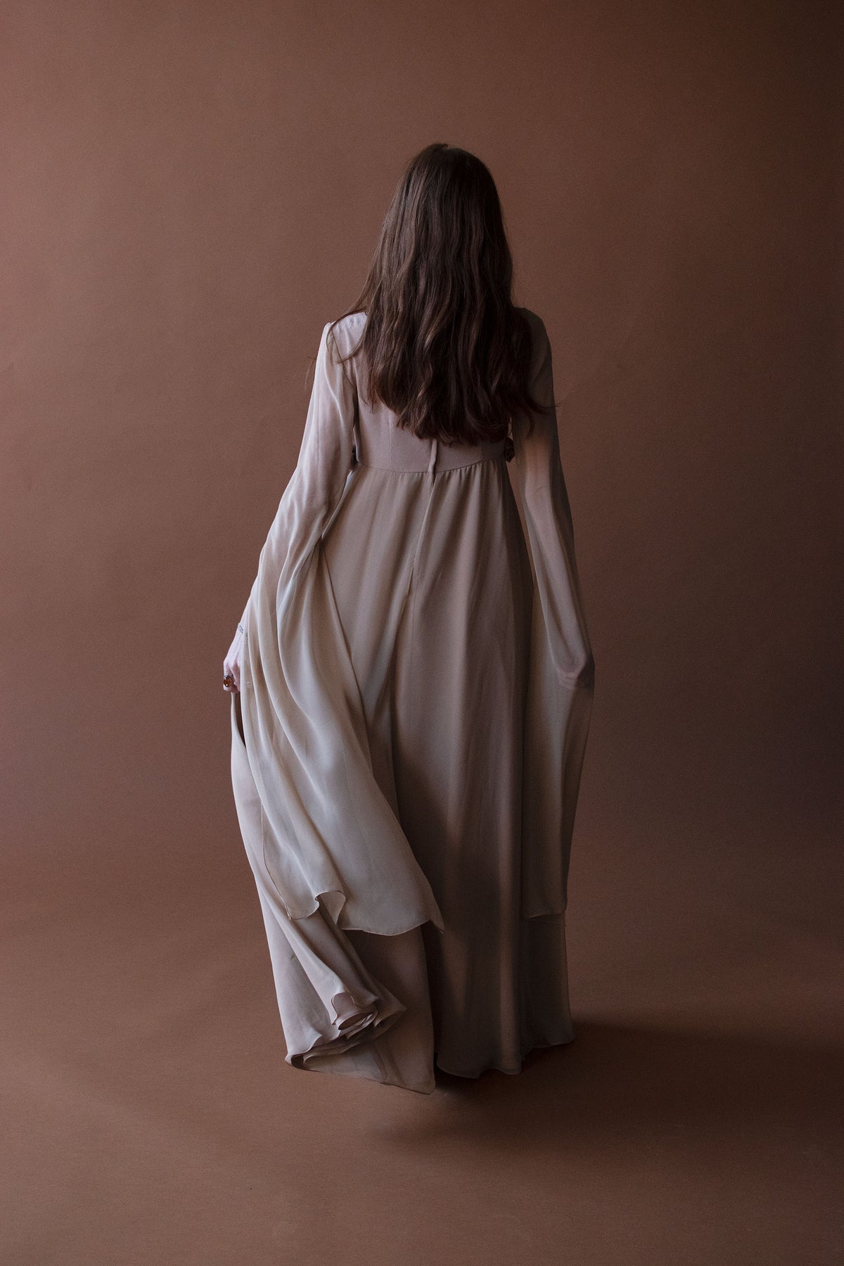 Beige Rosette Dress