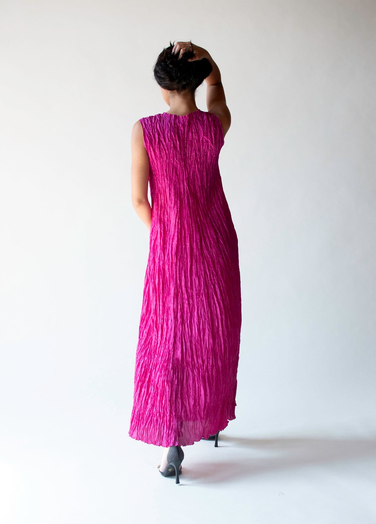 Magenta Plisse Dress | Ray London