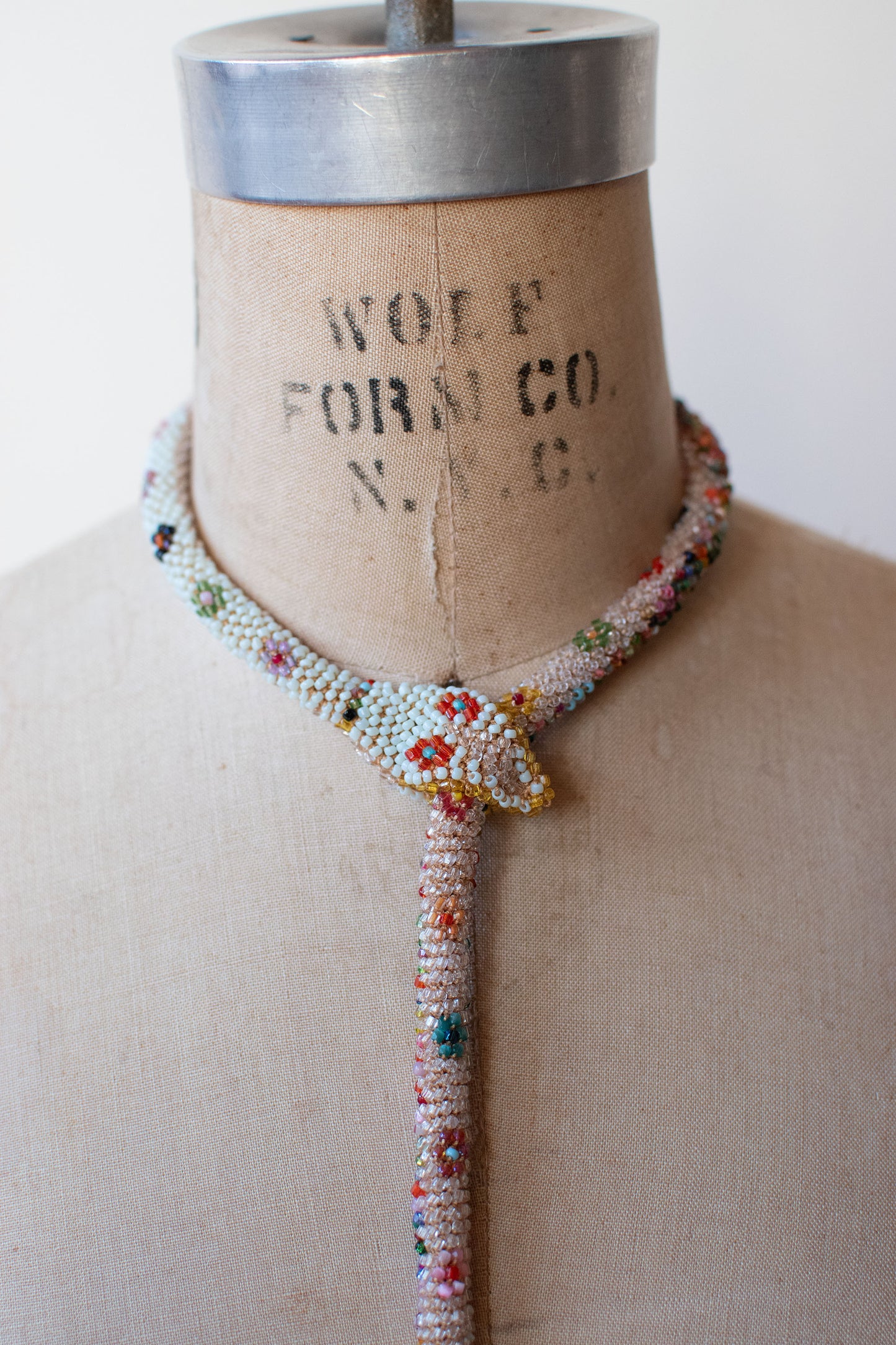 Bead Crochet Snake | Crystal Rainbow Flower