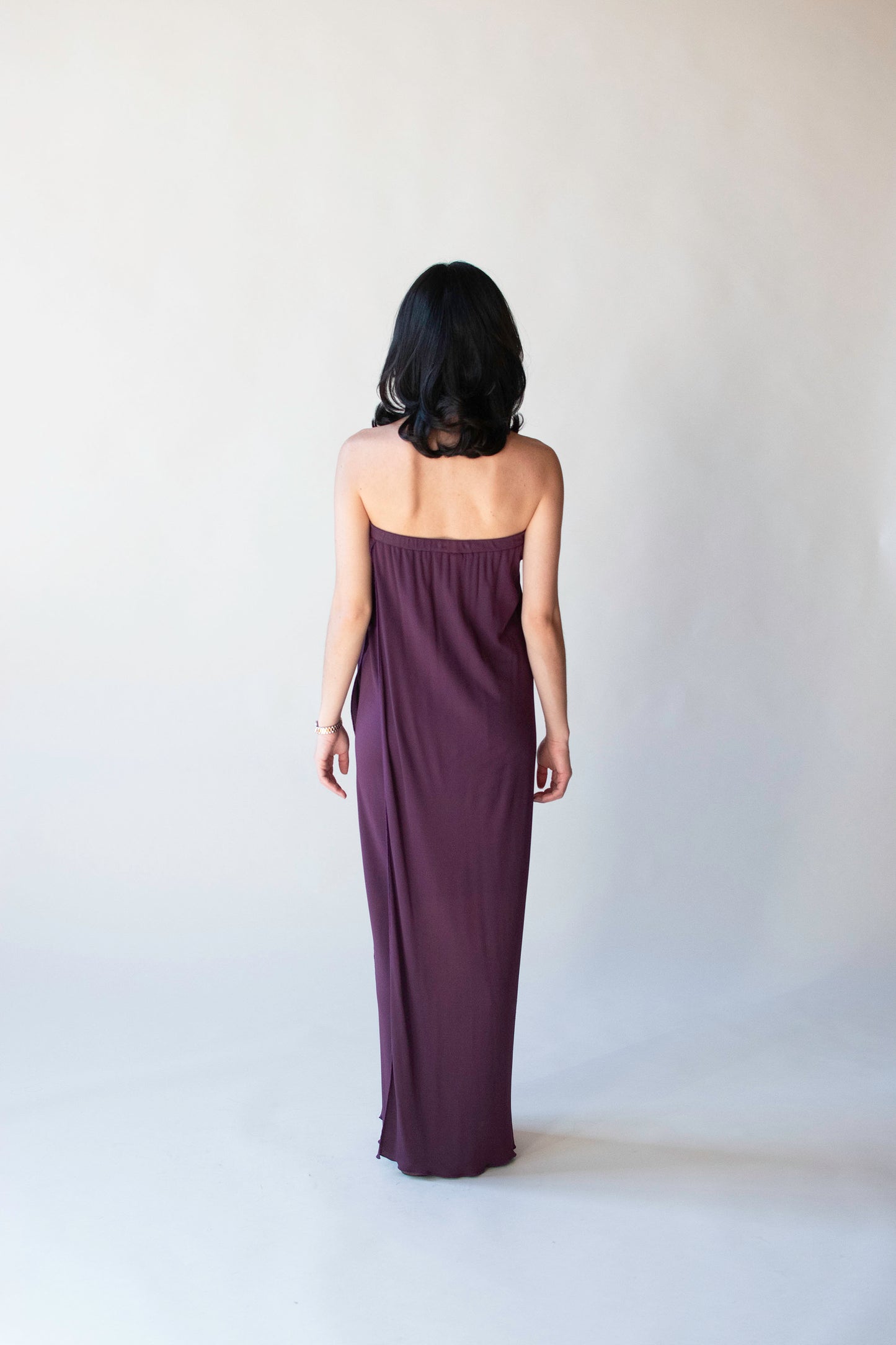 Plum Jersey Column Gown | Gianni Versace for Callaghan
