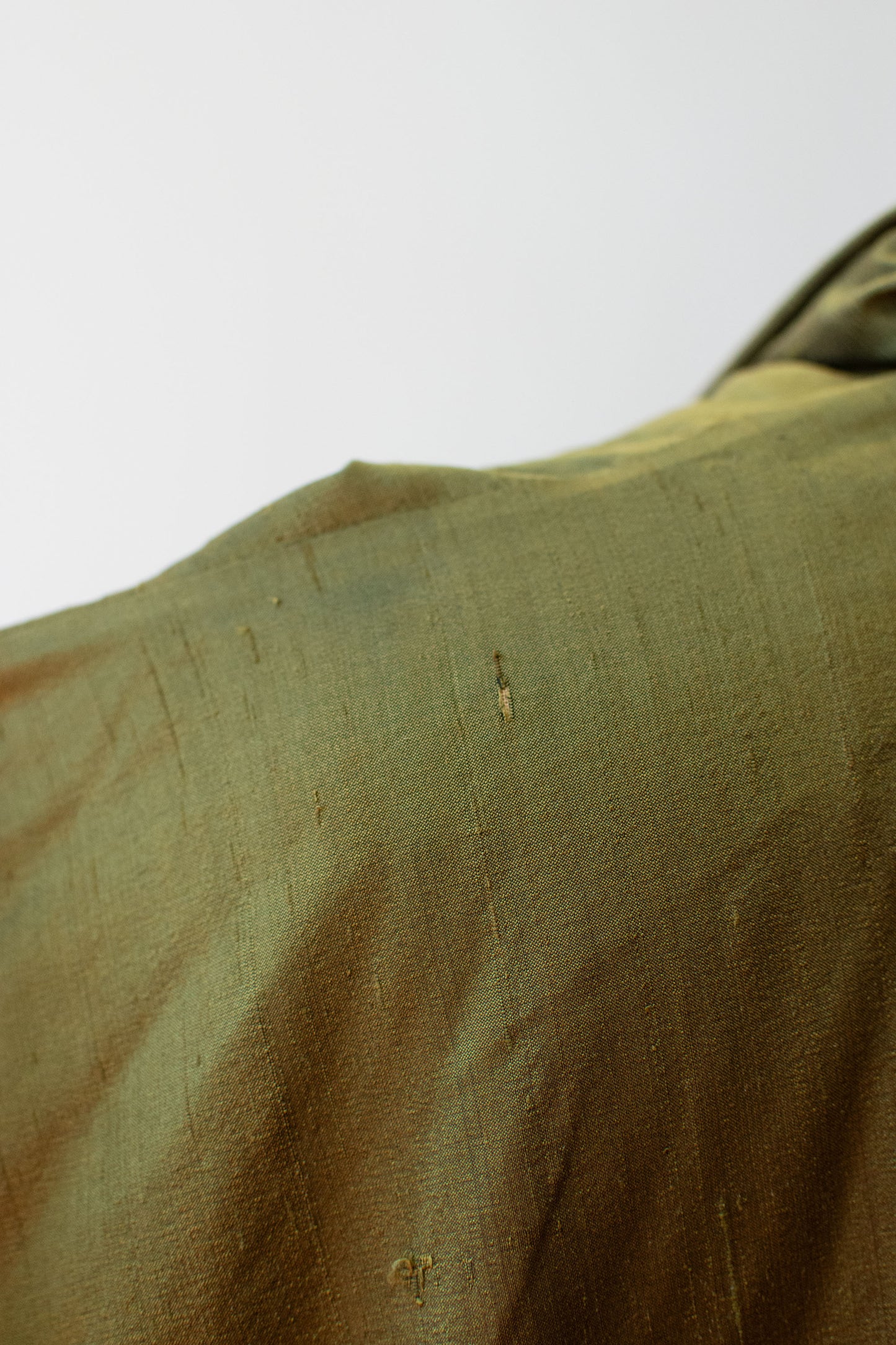 Olive Silk Evening Coat | Romeo Gigli SS 1990