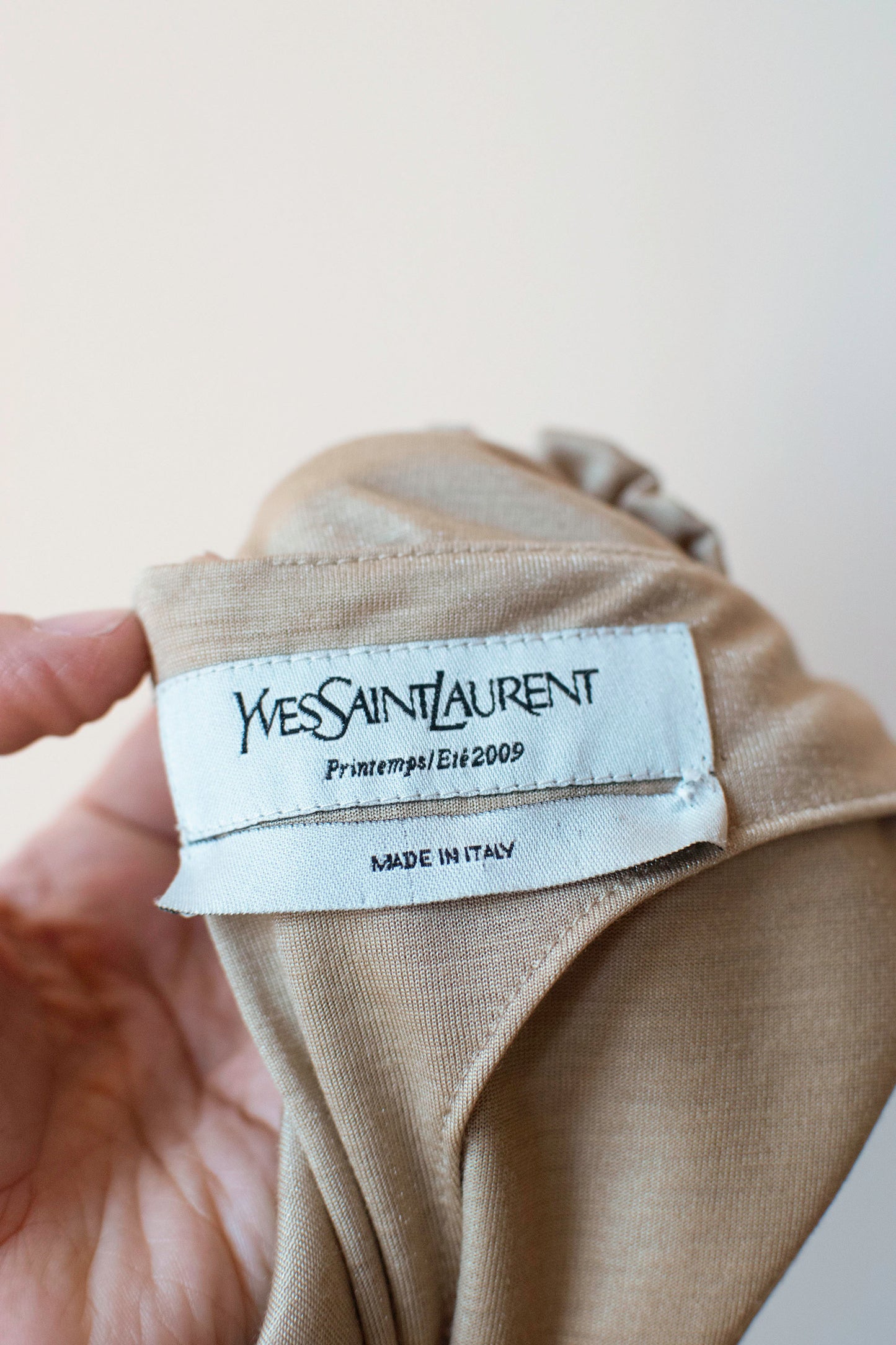 Beige Jumpsuit | Yves Satin Laurent Rive Gauche 2009