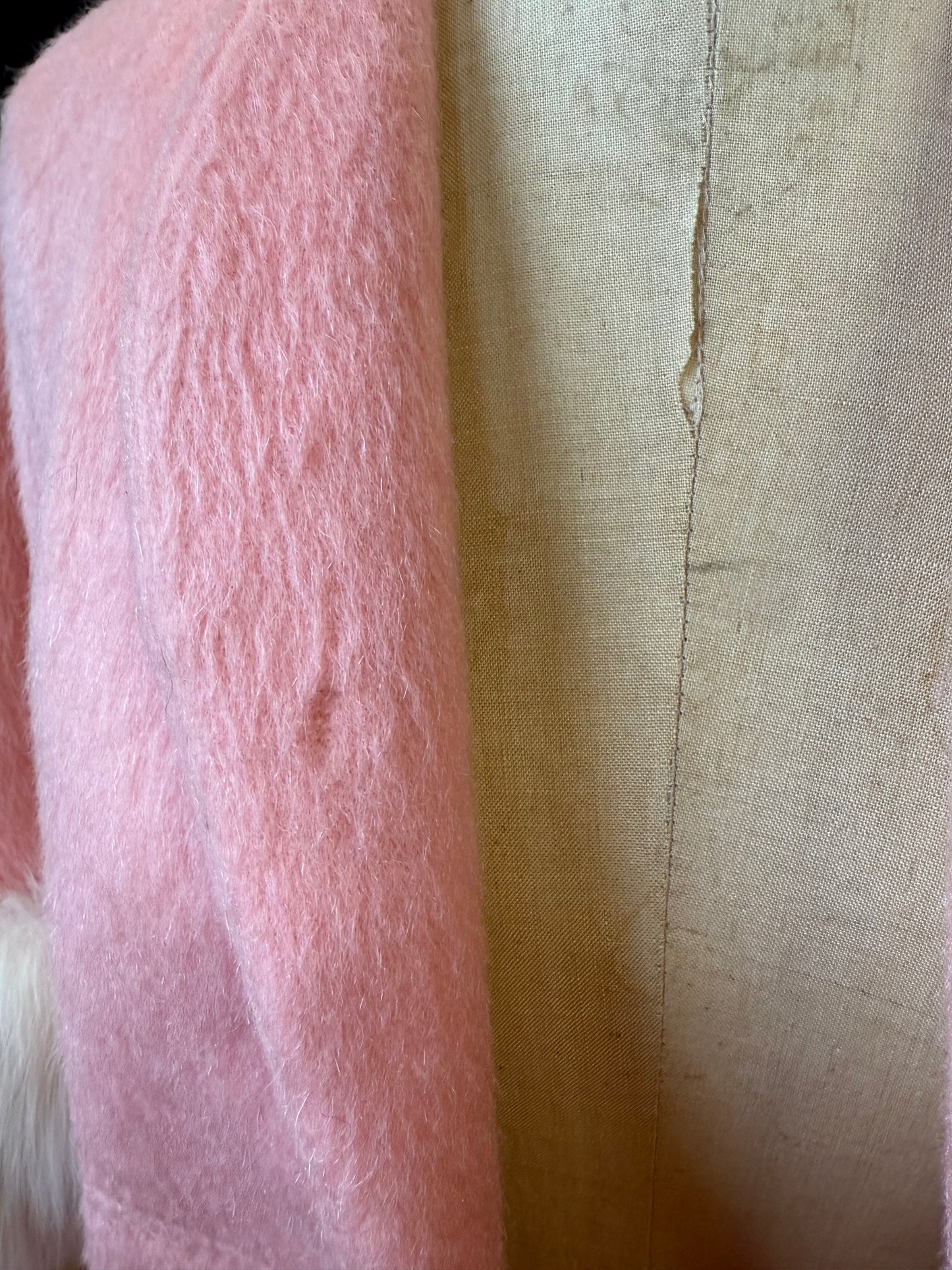 1960s Bubblegum Pink Mohair Coat